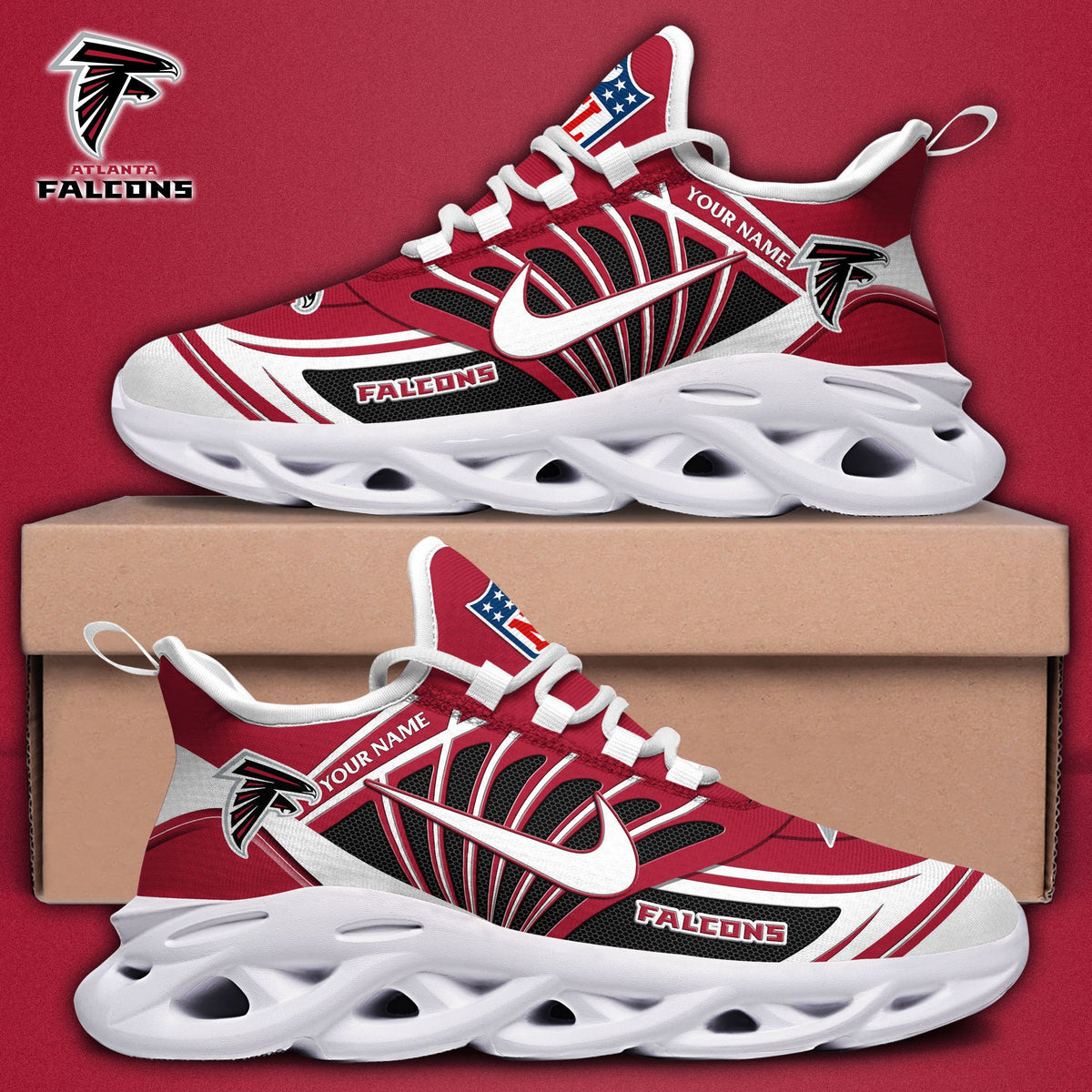 Personalized Atlanta Falcons 2026 NFL Football Sneakers Atlanta Falcons Merch - Foxy23shop