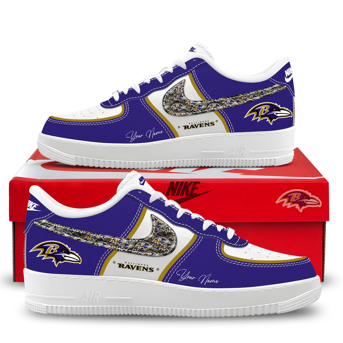 Personalized Baltimore Ravens 2026 Sneakers Baltimore Ravens Merch Gifts For Fans - Foxy23shop