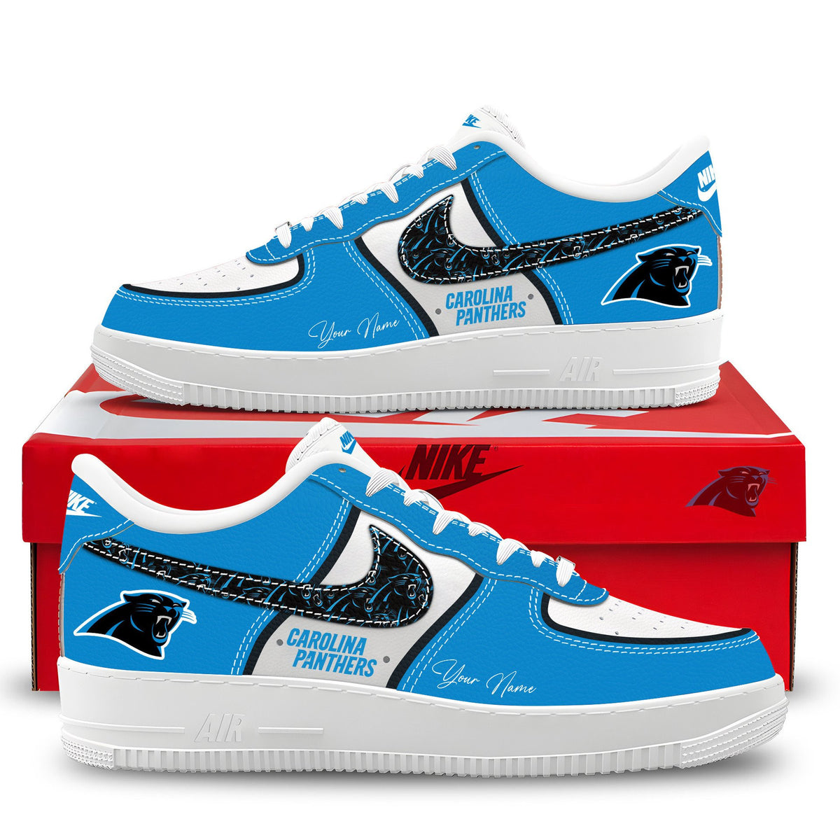 Personalized Carolina Panthers 2026 AFC South Champions Sneakers Carolina Panthers Merch - Foxy23shop
