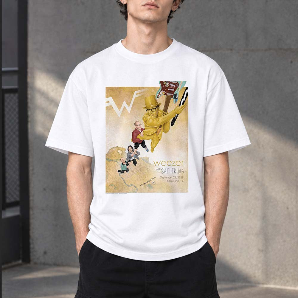 Weezer The Gathering Philadelphia PA 2026 Event Poster At Xfinity Mobie Arena On September 29 2026 Unisex T Shirt - Foxy23shop