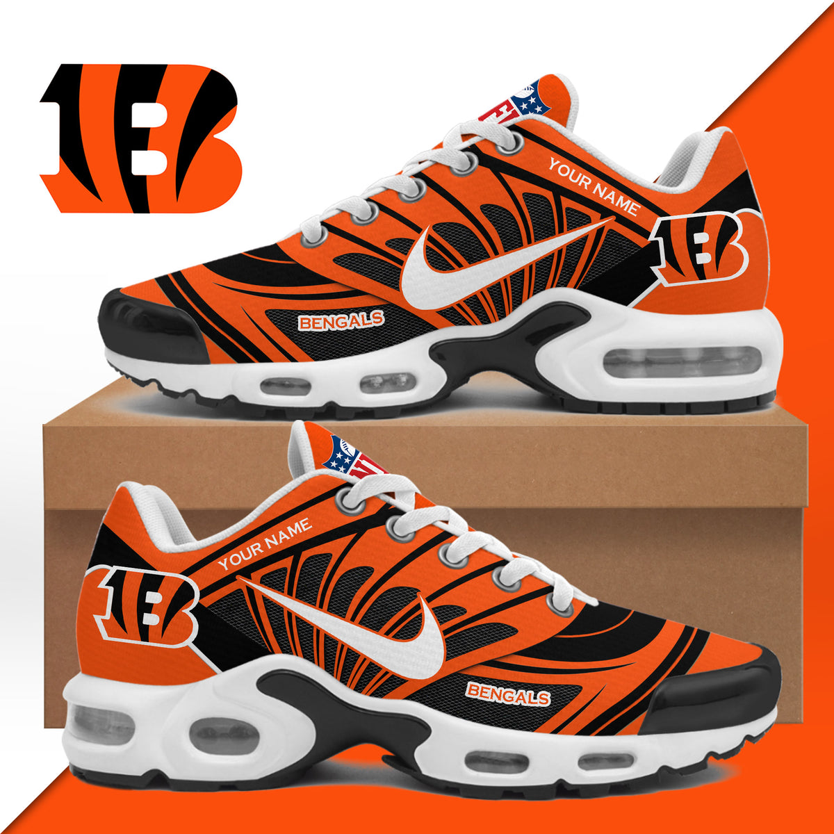 Personalized Cincinnati Bengals 2026 Sneakers Cincinnati Bengals Merch Fan Gears - Foxy23shop