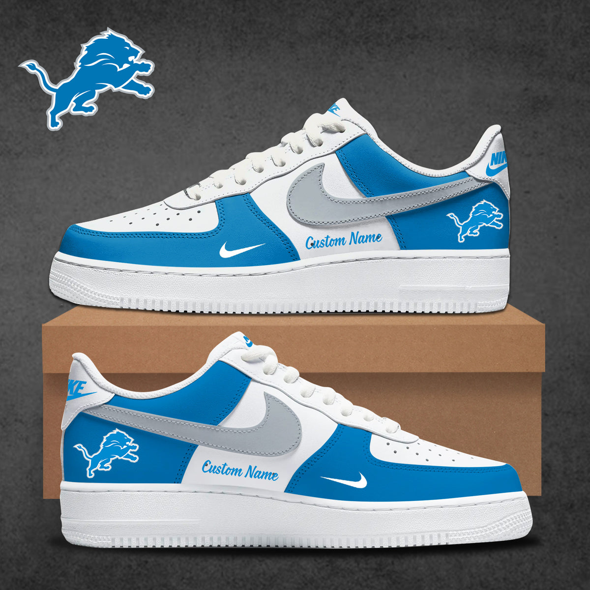 Personalized Detroit Lions 2026 Sneakers Detroit Lions Merch Gifts Idea For Football Fans - Foxy23shop