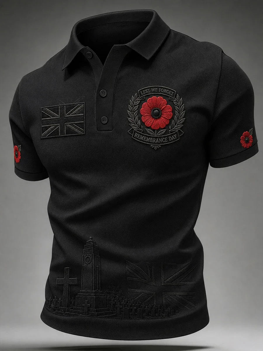 Lest We Forget Polo Shirt Remember Their Service Shirt Gift For Veterans - Foxy23shop