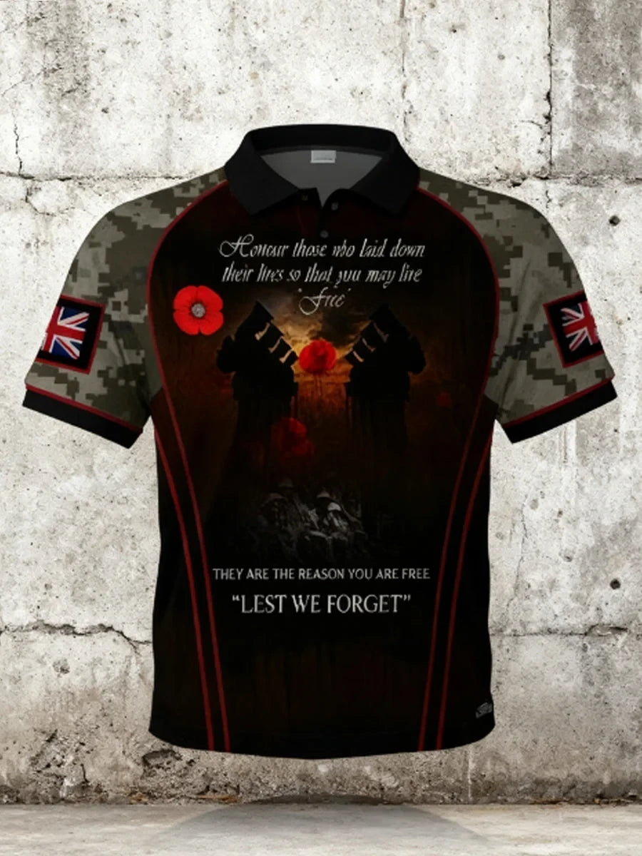 11Th November Remembrance Day Polo Shirt Lest We Forget Clothing Gift For Military Friends - Foxy23shop