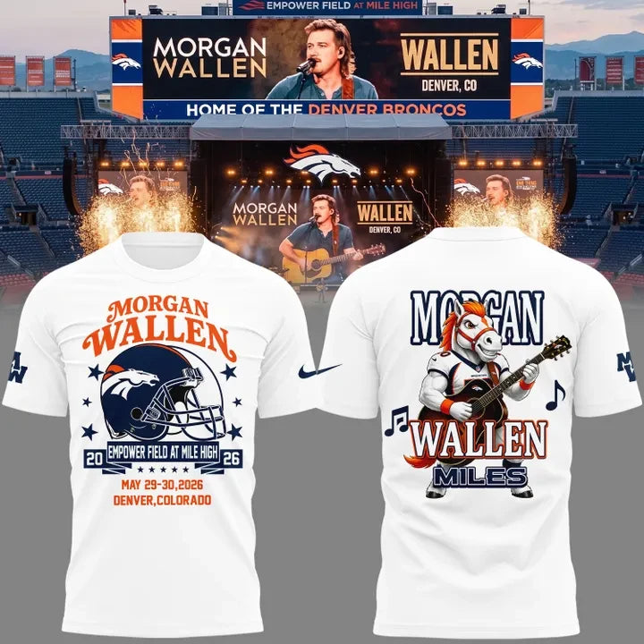 Morgan Wallen X Denver Broncos Still The Problem Tour 2026 T-Shirt Denver Broncos Clothes - Foxy23shop