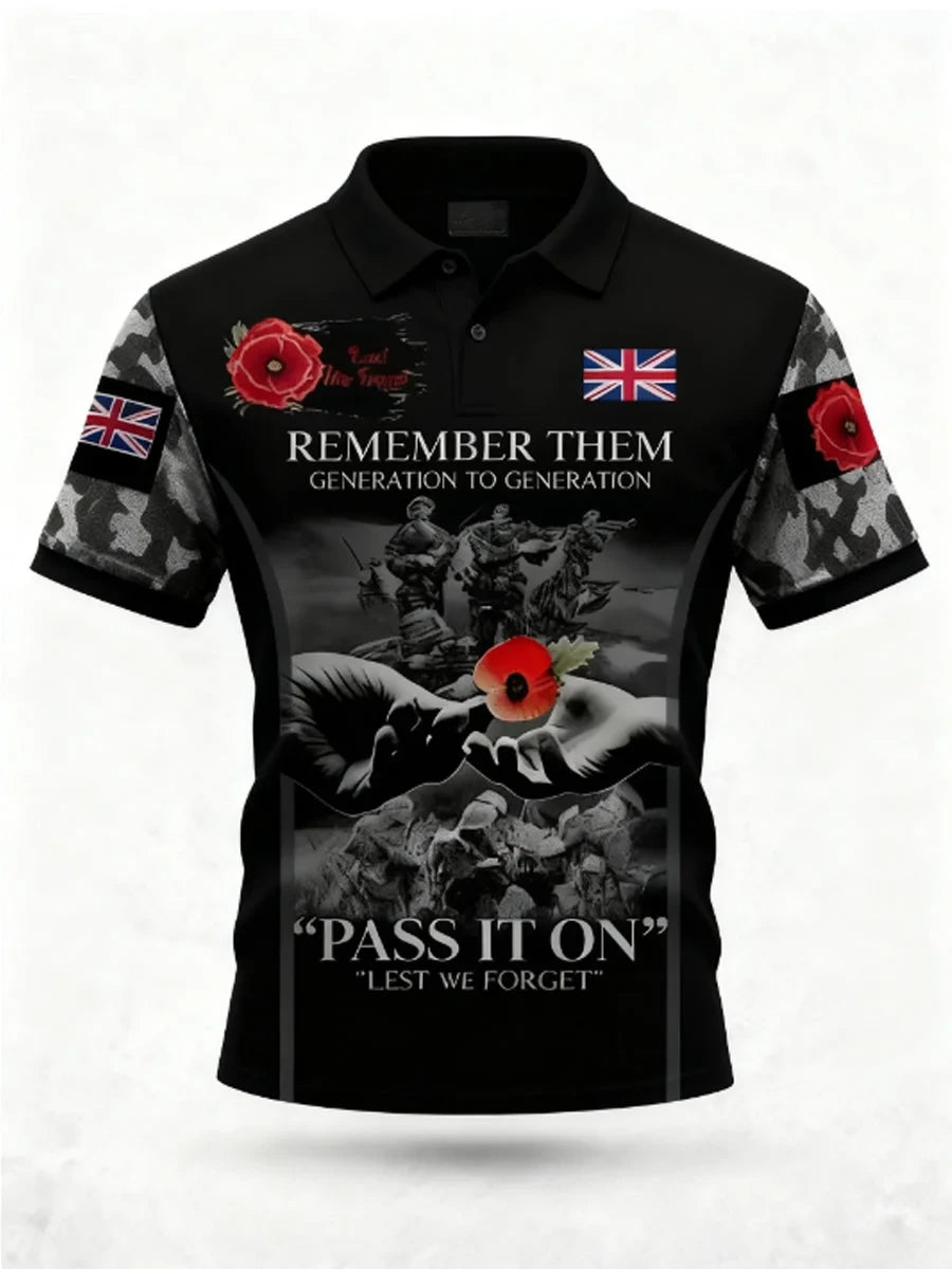 Mens 1Th November Remembrance Day Polo Shirt Unique Gifts For Men - Foxy23shop
