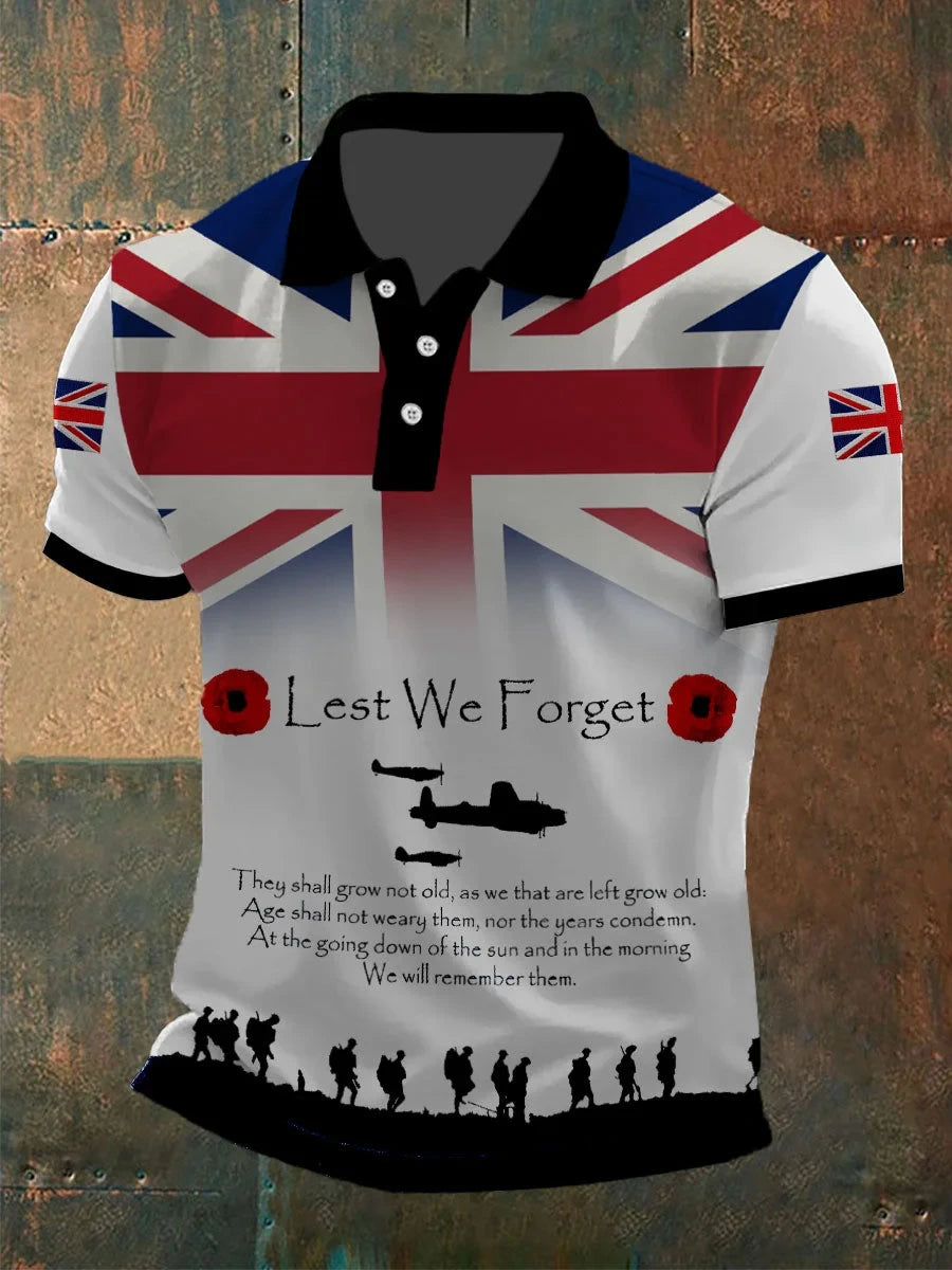 Lest We Forget Polo Shirt Lest We Forget Poppy Clothing Gift For Veterans - Foxy23shop