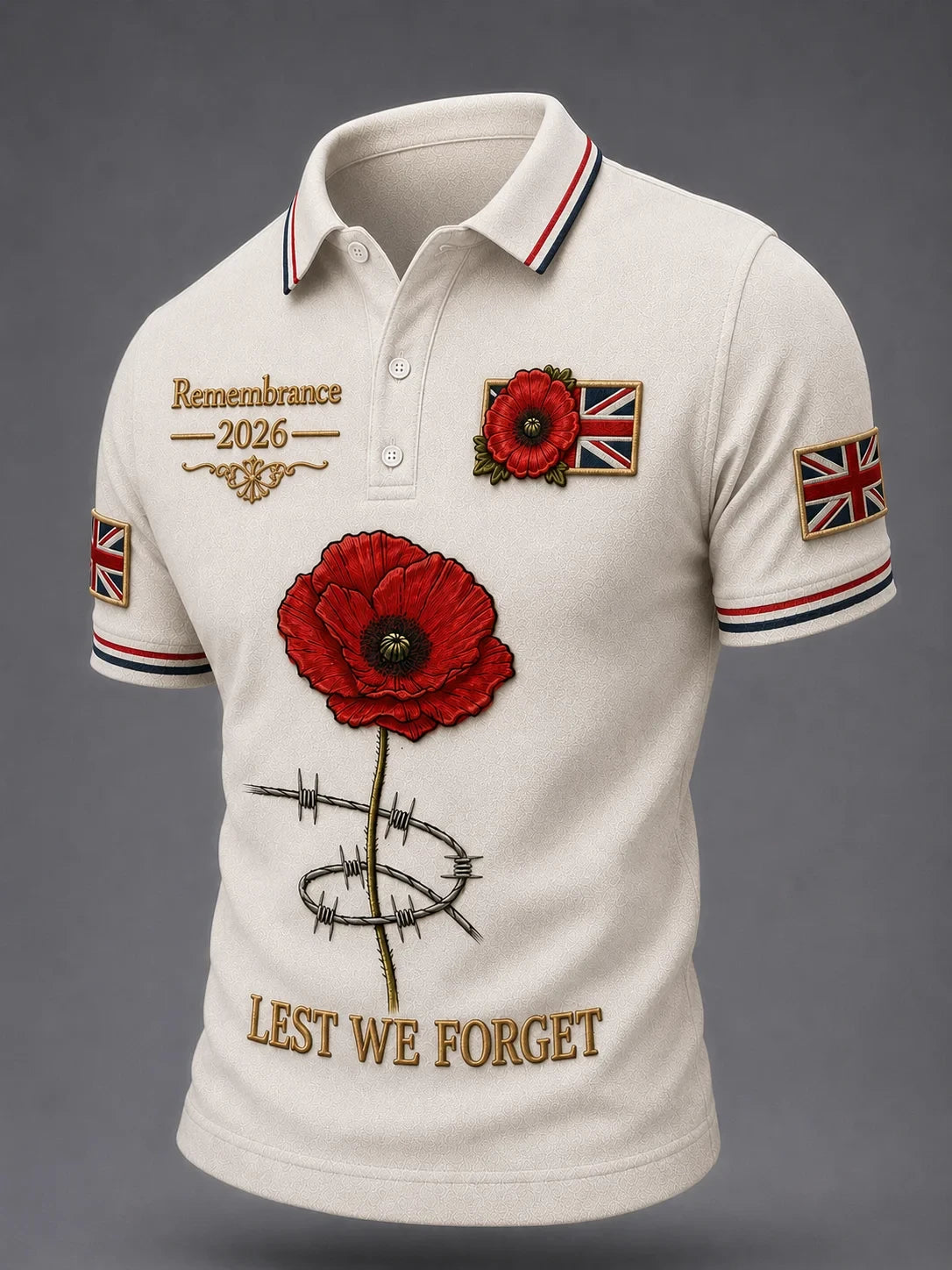 Lest We Forget Polo Shirt Remember Their Valor Shirt Gift For Dads - Foxy23shop