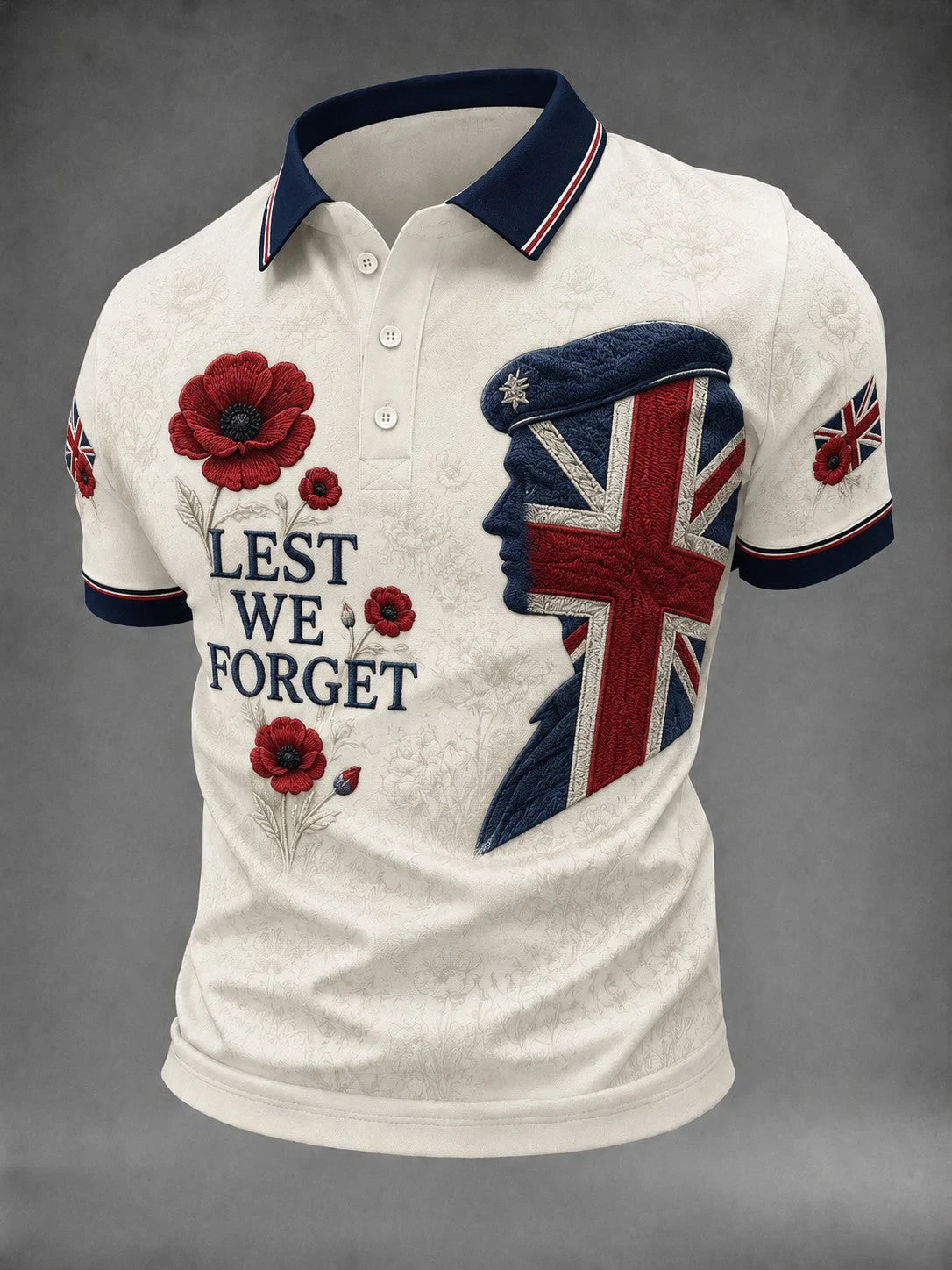 Lest We Forget Polo Shirt British Veterans Memorial Clothing Gift For Best Friends - Foxy23shop