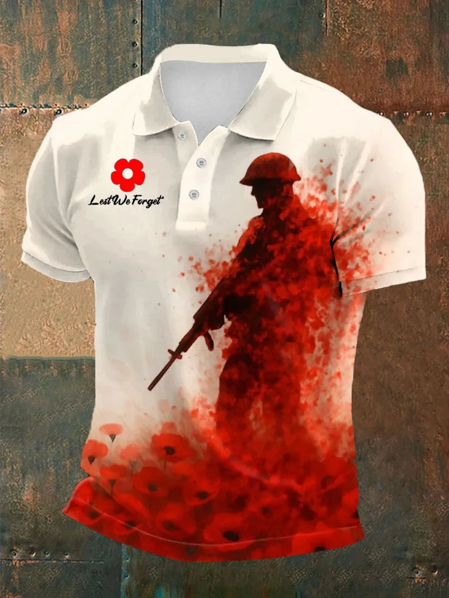 Lest We Forget Polo Men's British Remembrance Day Best Merch Gifts For Friends - Foxy23shop