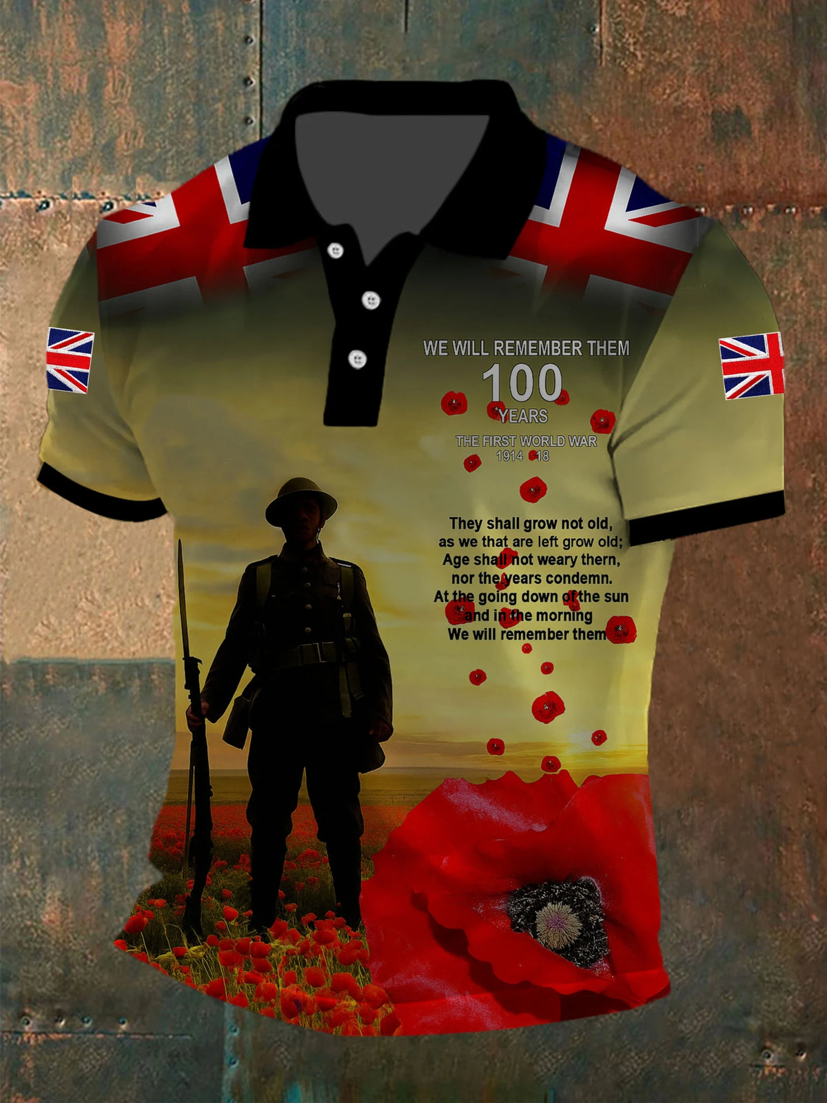 Lest We Forget Polo Shirt Lest We Forget Poppy Clothing Gift For Patriotic Dads - Foxy23shop