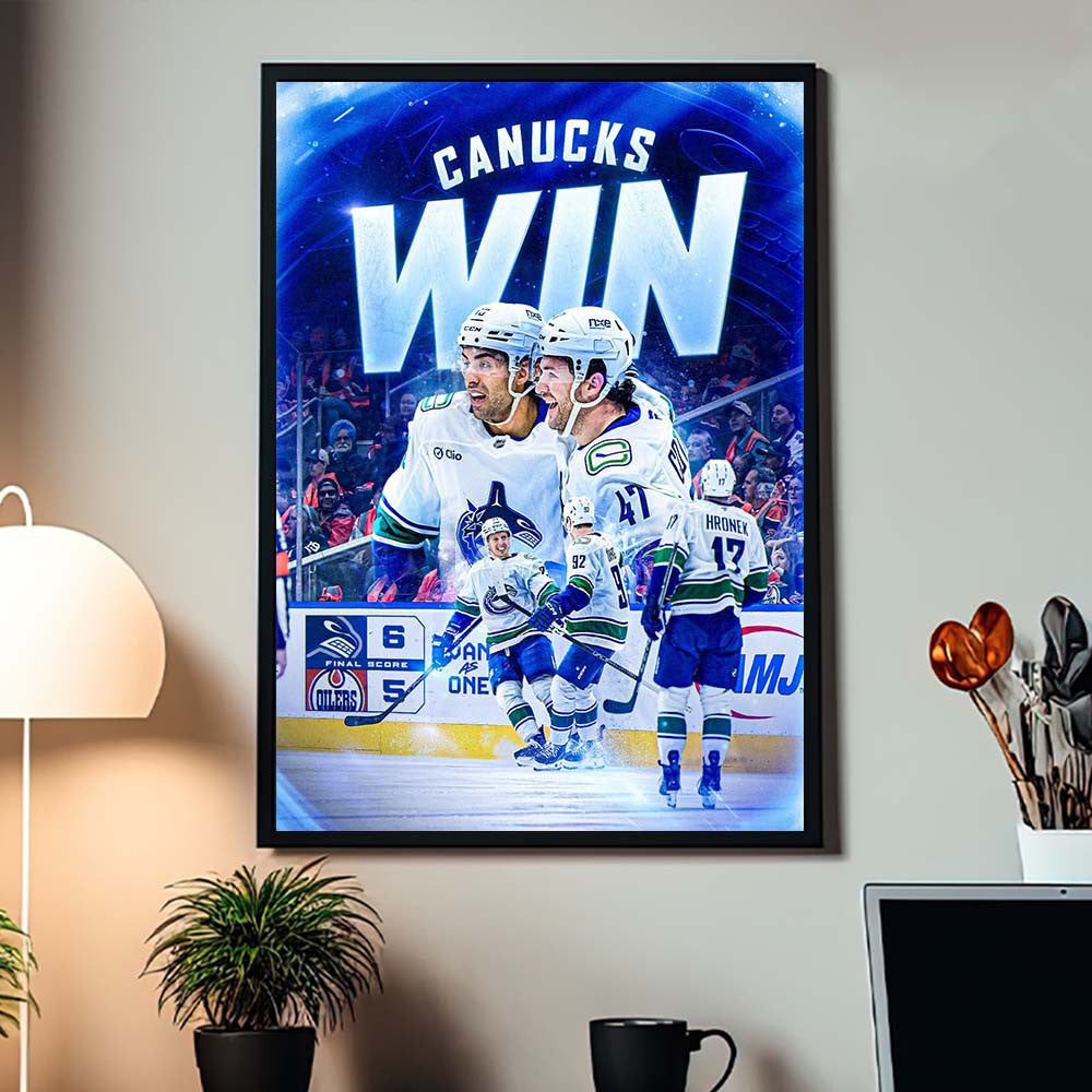 NHL Vancouver Canucks Opening Dub Secured Poster Vancouver Canucks Poster Fans Gifts - Foxy23shop