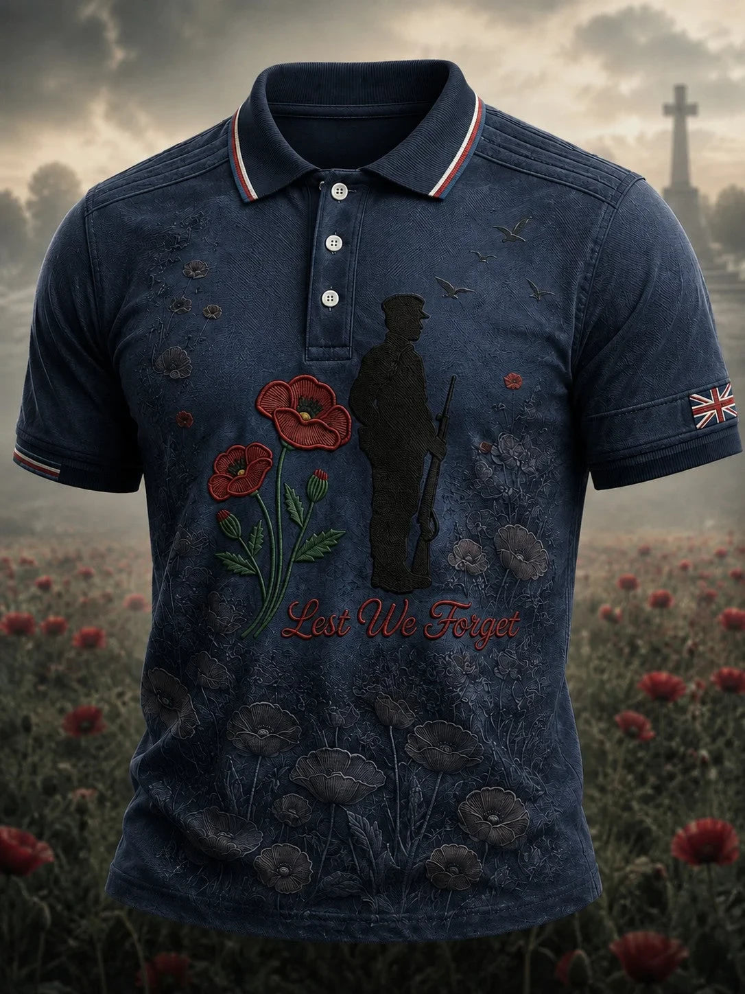 Lest We Forget Polo Shirt British Veterans Memorial Clothes Gift For Best Friends - Foxy23shop
