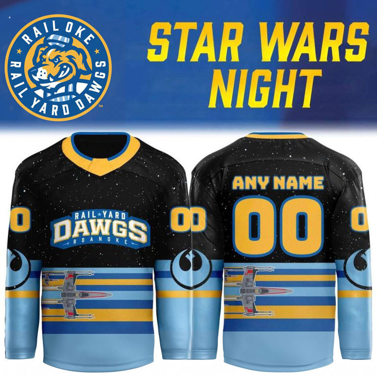 Custom Rail Yard Dawgs 2026 Star Wars Night Jersey Rail Yard Dawg Merch Fan Gifts - Foxy23shop