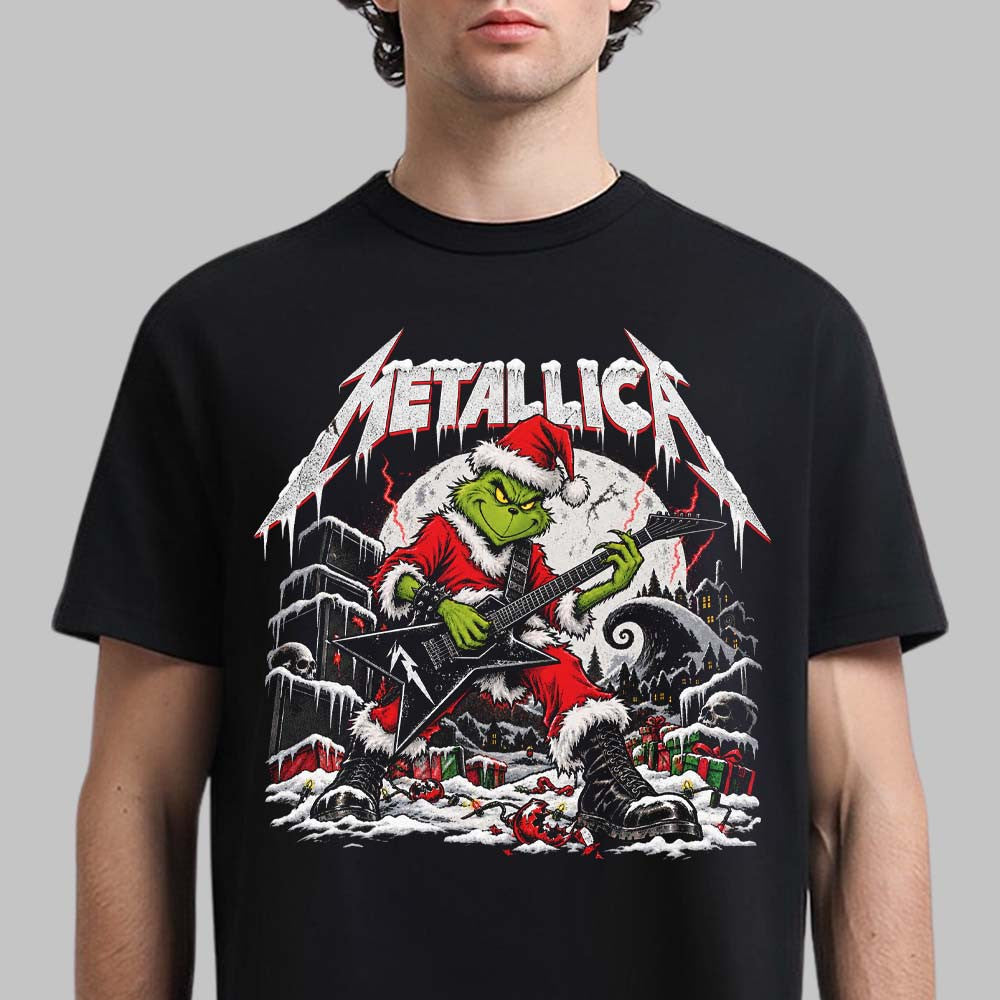 Metallica X Grinch Christmas 2026 Holiday T-Shirt Metallica Merch Music Lovers Gifts - Foxy23shop