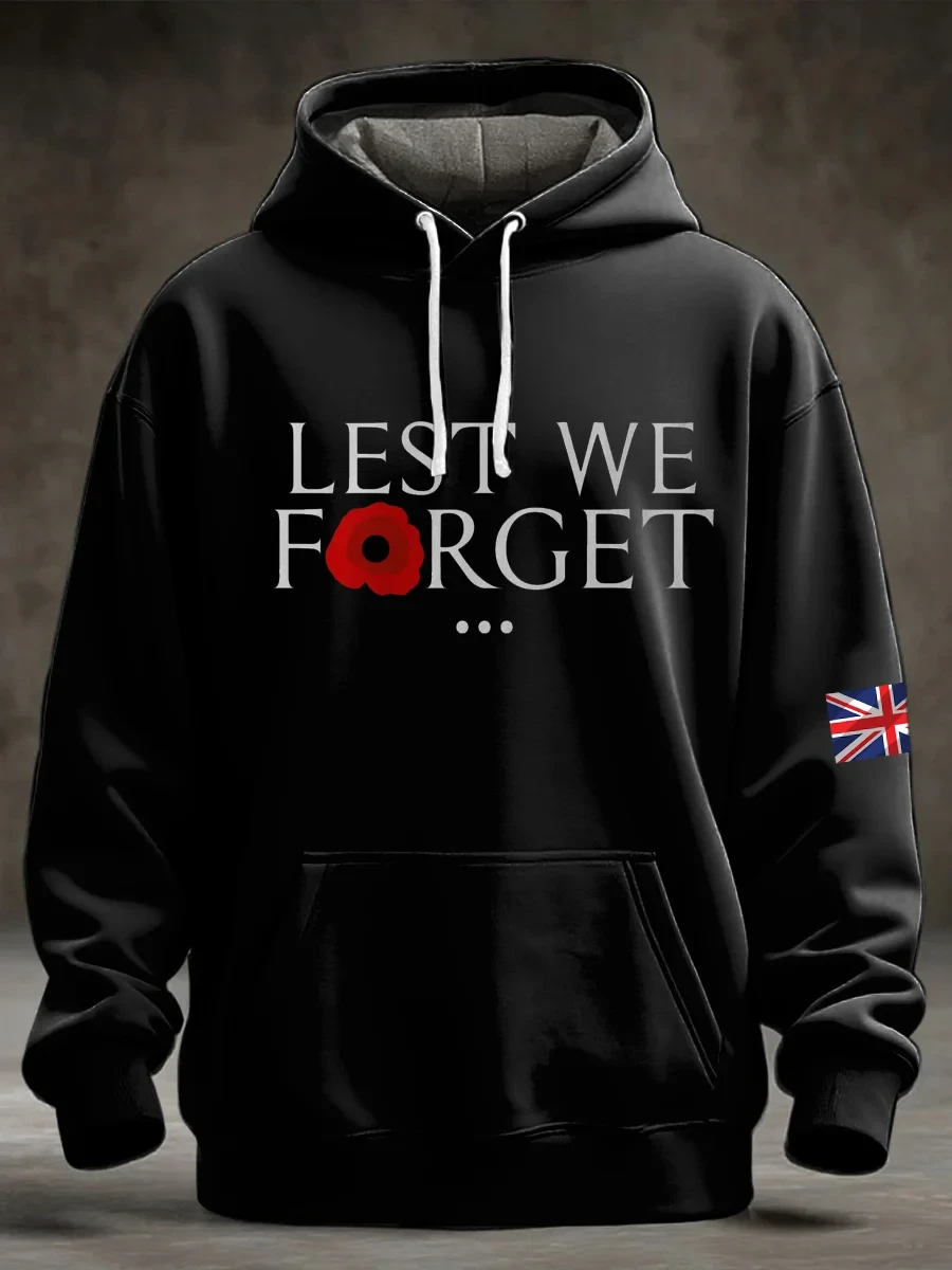 Lest We Forget Hoodie British Veterans Memorial Clothes Gift For Him - Foxy23shop