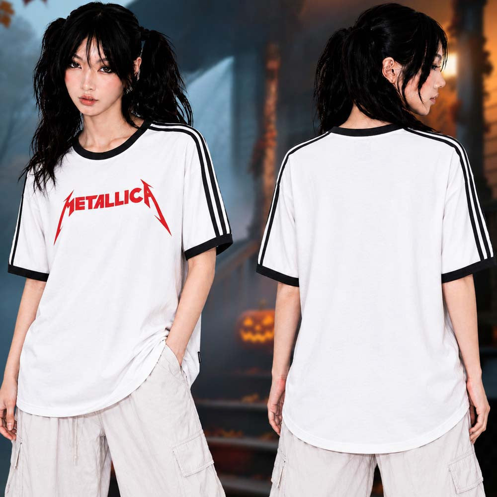 Metallica Merch Life Burns Faster Tour Merch Ringer T-Shirt Presents For Metallica Fans - Foxy23shop