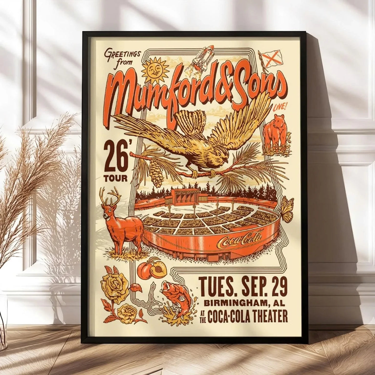 Mumford And Sons Birmingham AL 2026 Poster Mumford And Sons Concert Poster Fan Gifts - Foxy23shop