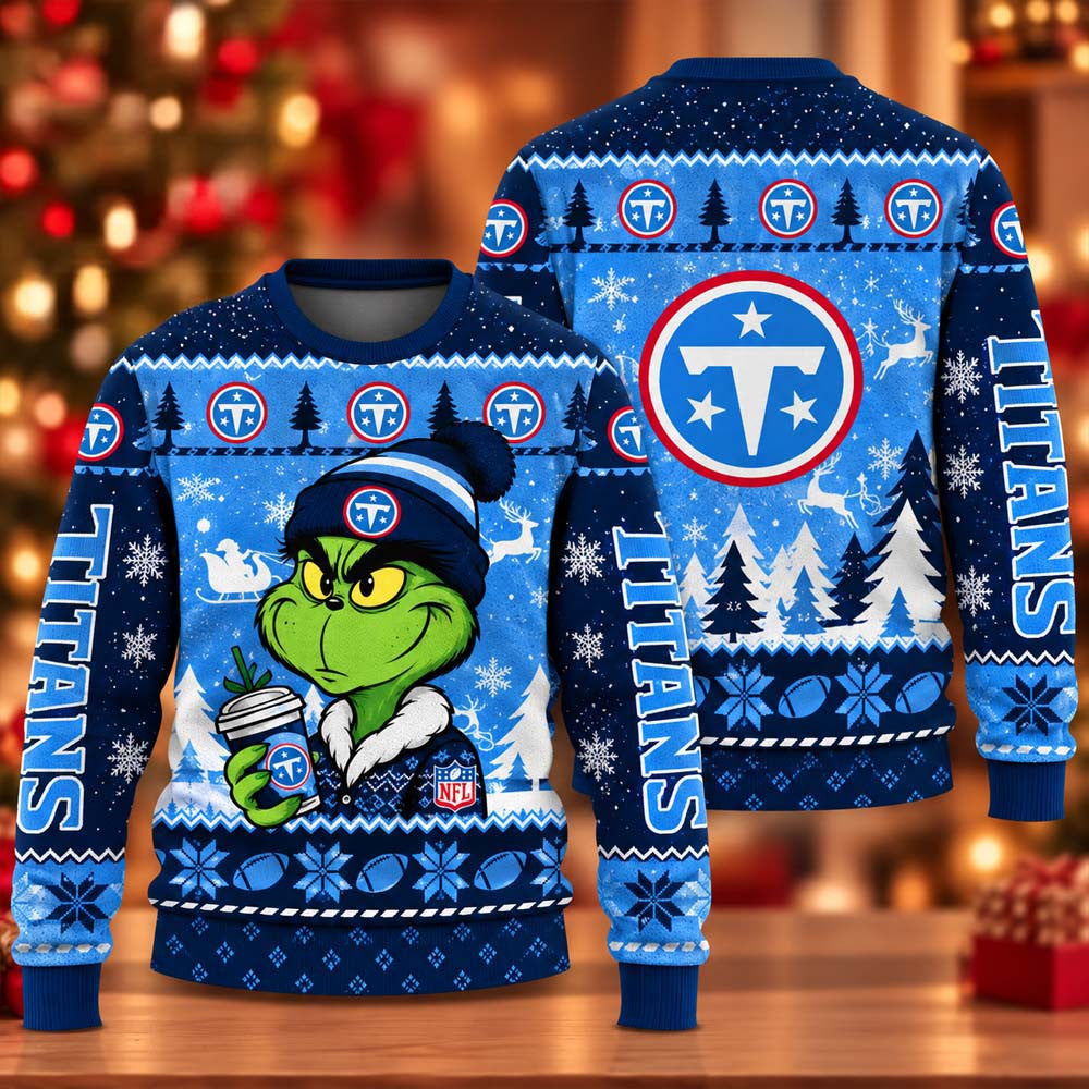 Tennessee Titans Grinch Stolen Gift Ugly Christmas Sweater Xmas Clothing Gifts For Fan - Foxy23shop