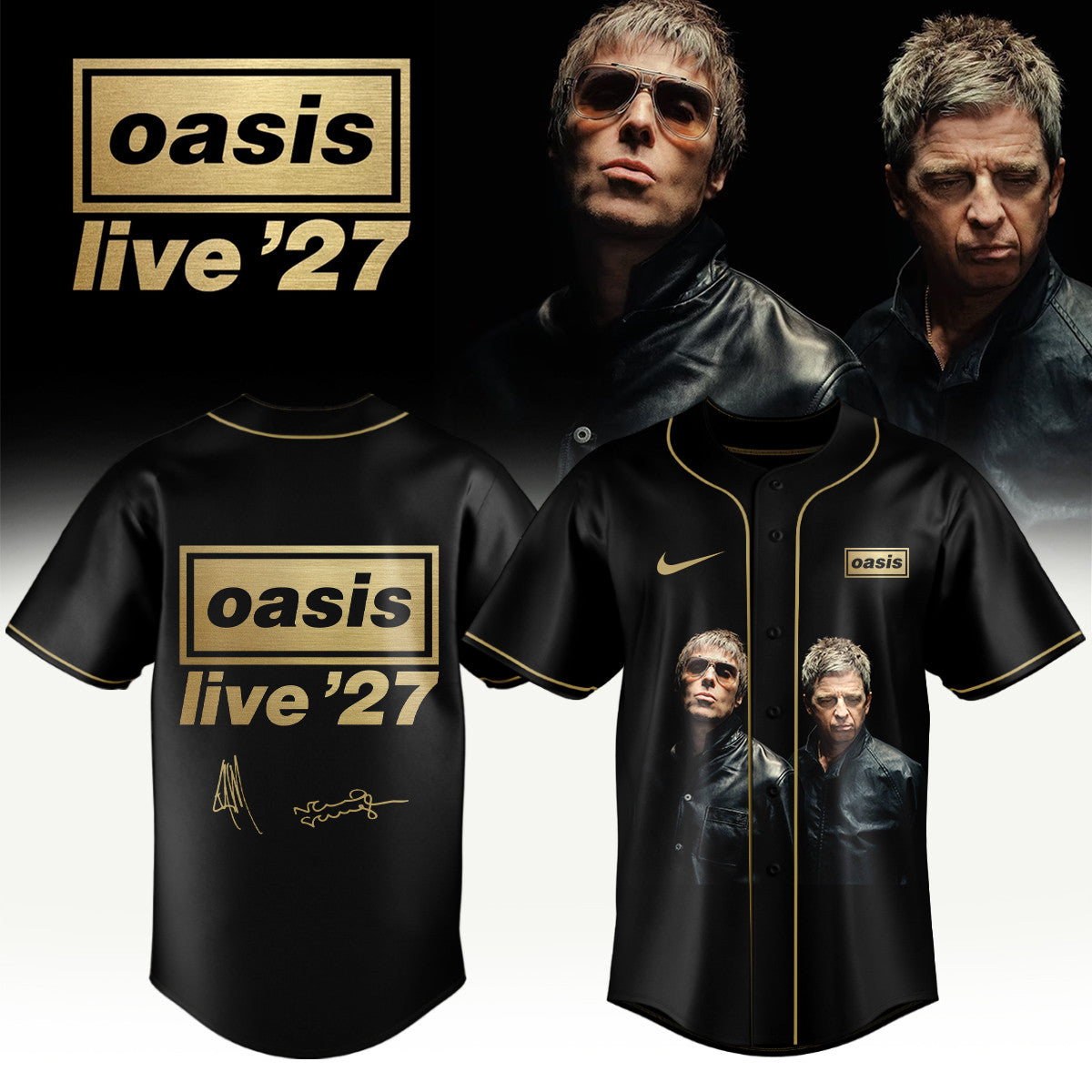 Oasis Store TZ Merch Oasis Live 27 World Tour Signature Jersey Present Idea For Fans - Foxy23shop