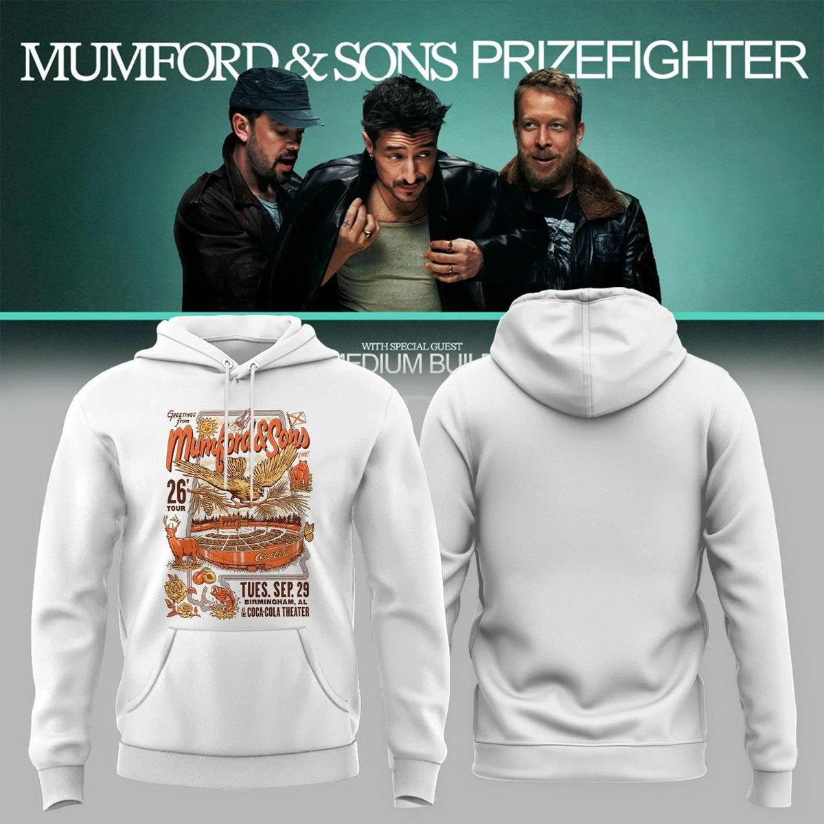 Mumford And Sons Merch Prizefighter Tour 2026 Hoodie Best Gifts For Music Lovers - Foxy23shop