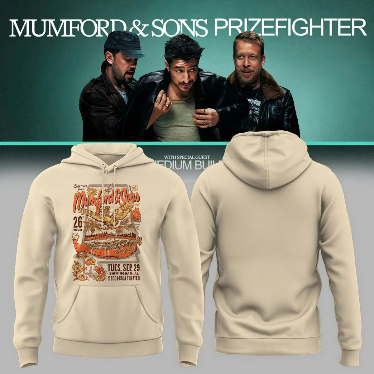 Mumford And Sons Merch Prizefighter Tour 2026 Hoodie Unique Gifts For Fans - Foxy23shop
