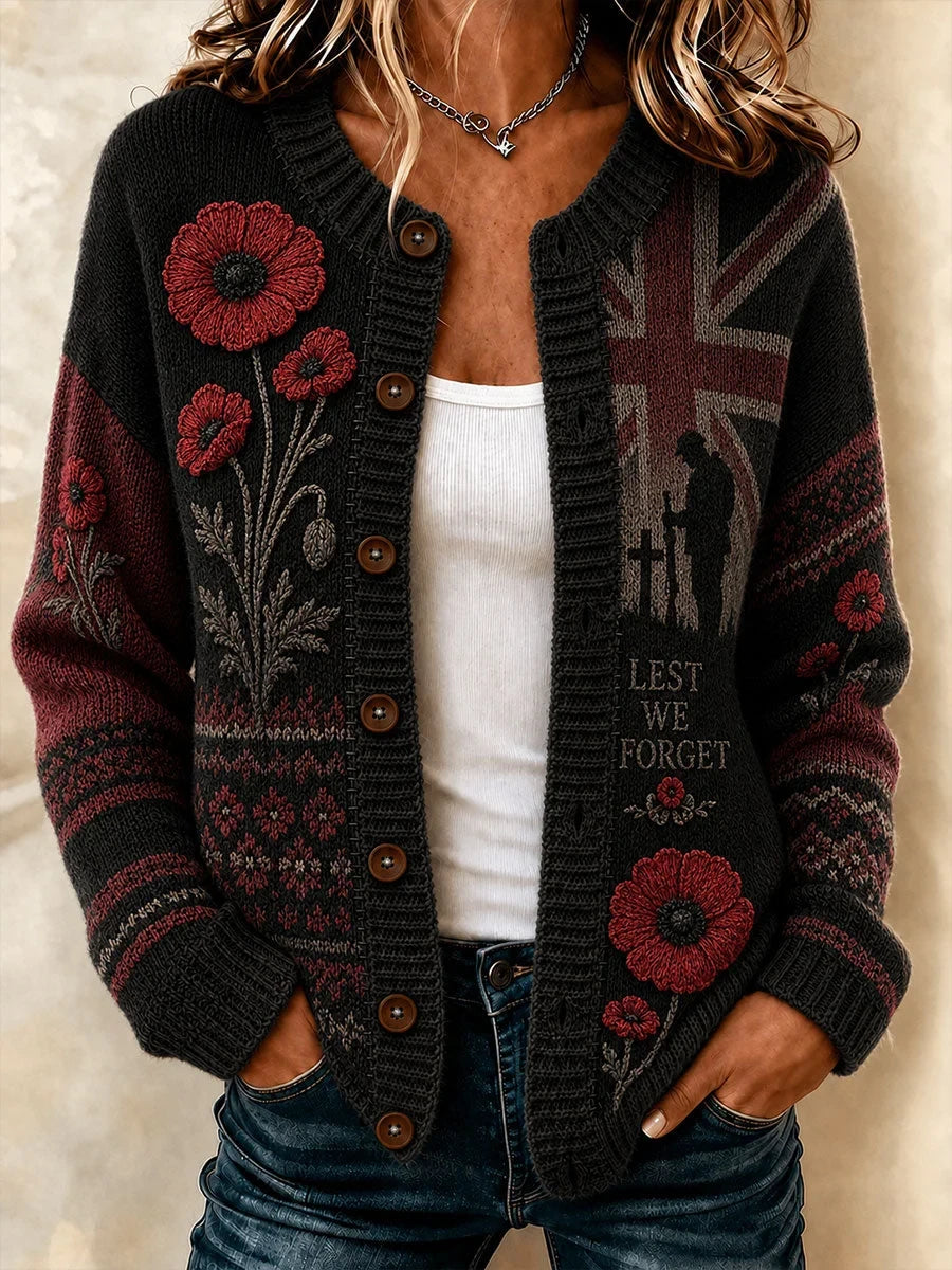 Lest We Forget Cardigan Remember The Brave Apparel Gift For Mothers - Foxy23shop