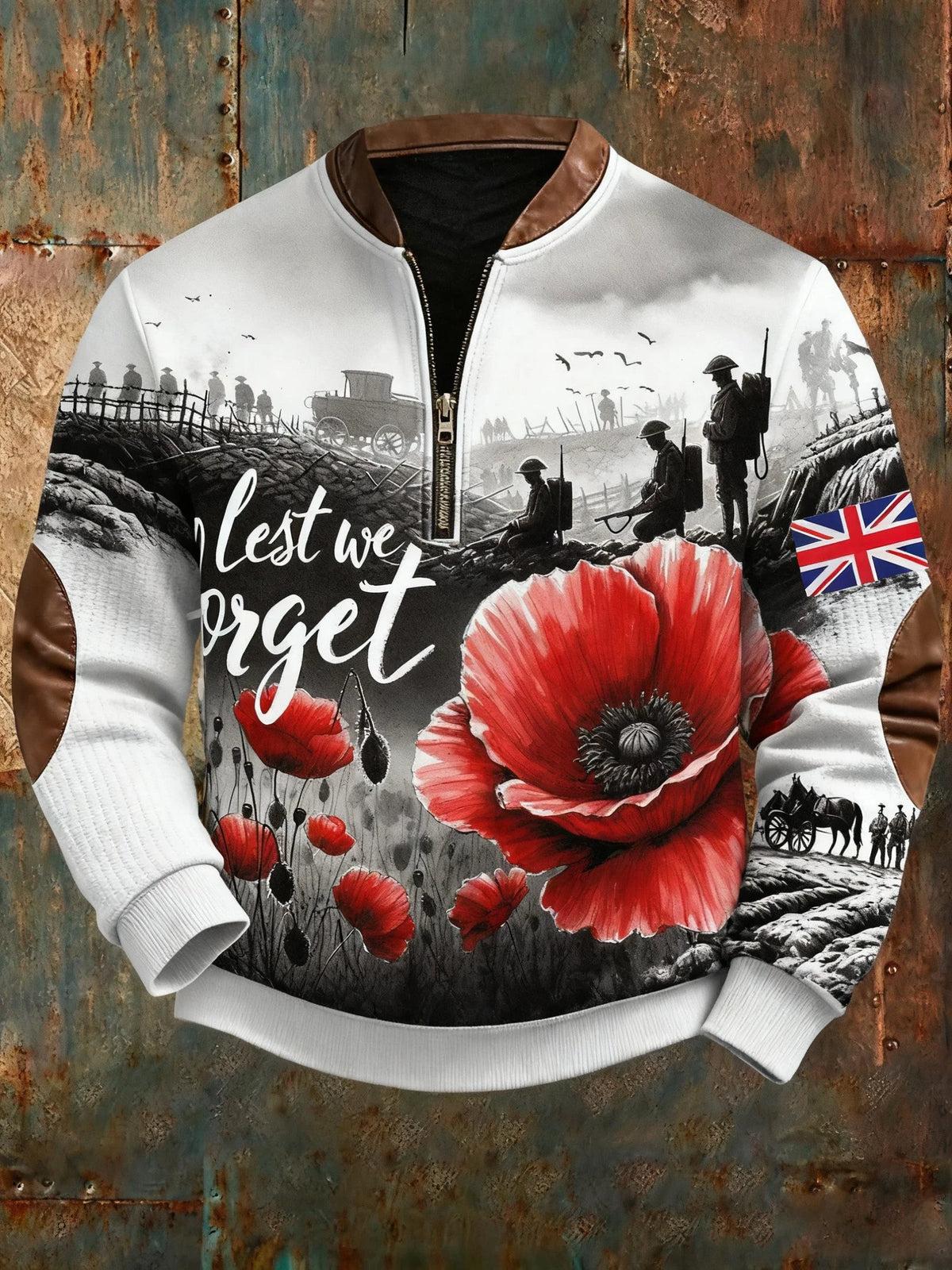 Lest We Forget Half Zip Sweatshirt Their Sacrifice Shirt Gift For Patriotic Brothers - Foxy23shop