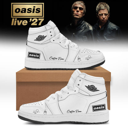 Custom Oasis Store TZ Merch Oasis Live 27 World Tour Shoes Gifts For Rock Music Lovers - Foxy23shop
