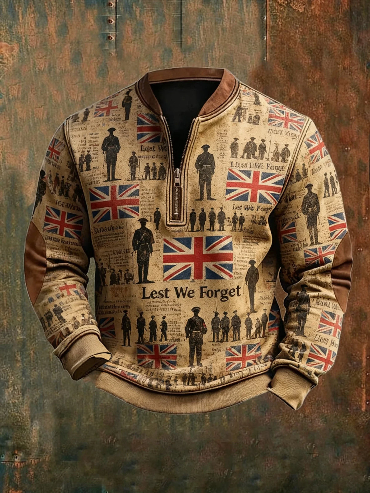 Lest We Forget Half Zip Sweatshirt Veteran Pride Clothing Gift For Patriotic Dads - Foxy23shop