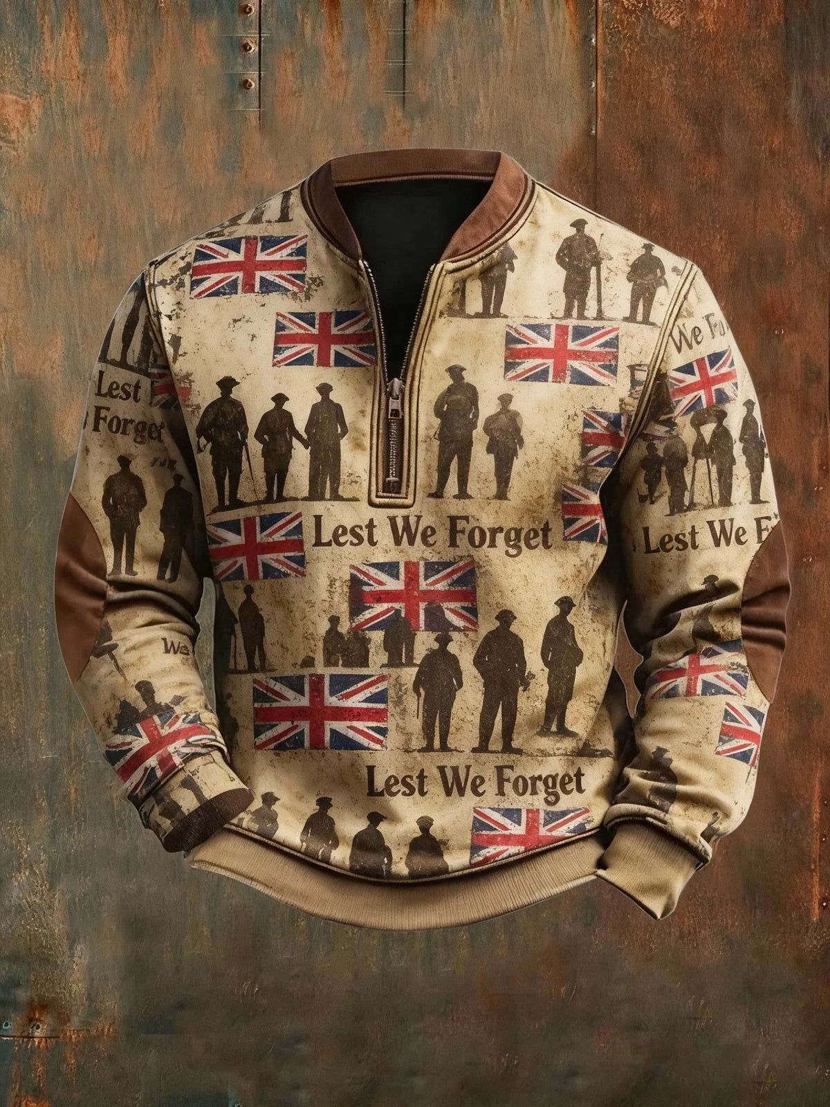 Lest We Forget Half Zip Sweatshirt Veteran Pride Apparel Gift For Veterans - Foxy23shop