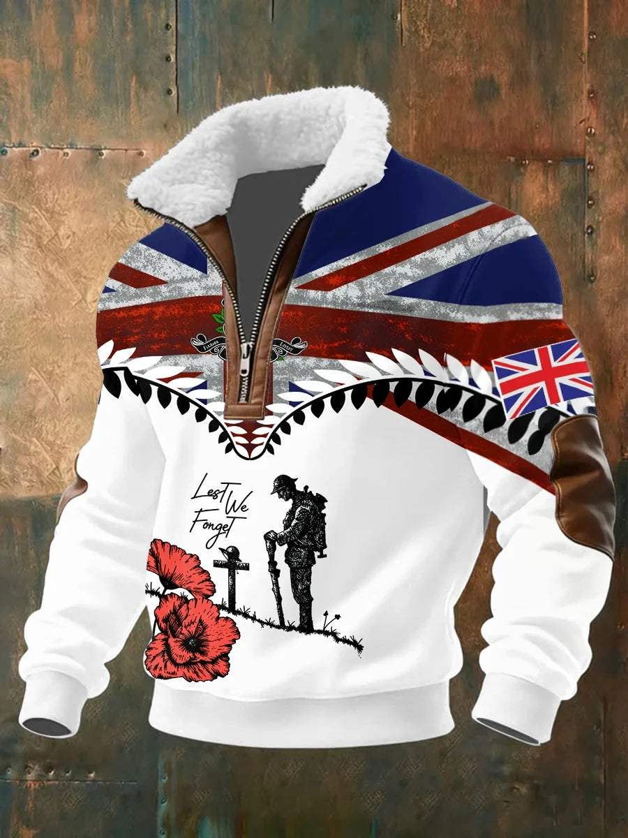 Lest We Forget Quarter Zip Sweatshirt Memorial Tribute Apparel Gift For Military Brothers - Foxy23shop
