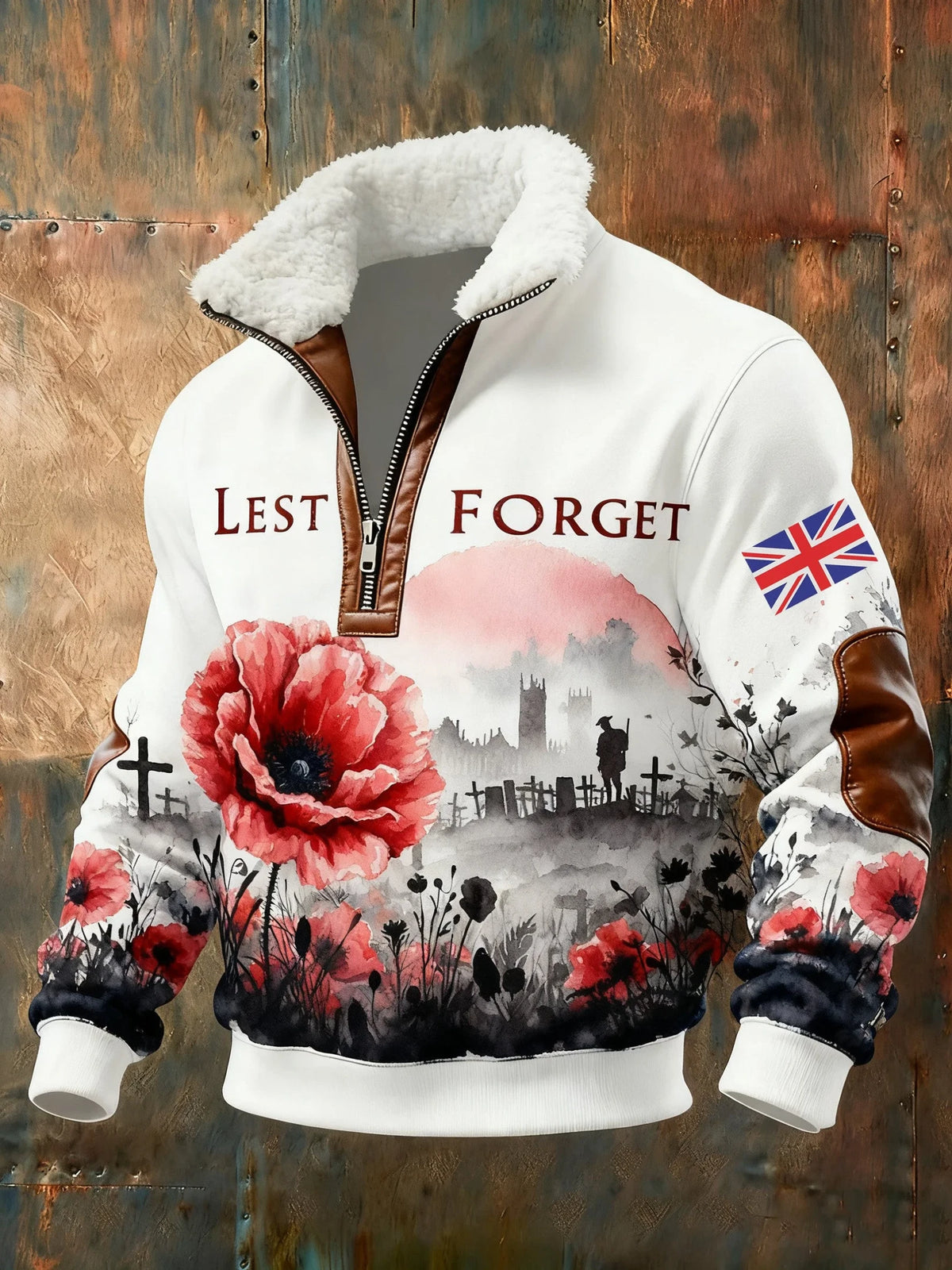Lest We Forget Quarter Zip Sweatshirt Freedom Tribute Clothing Gift For Veteran Fathers - Foxy23shop