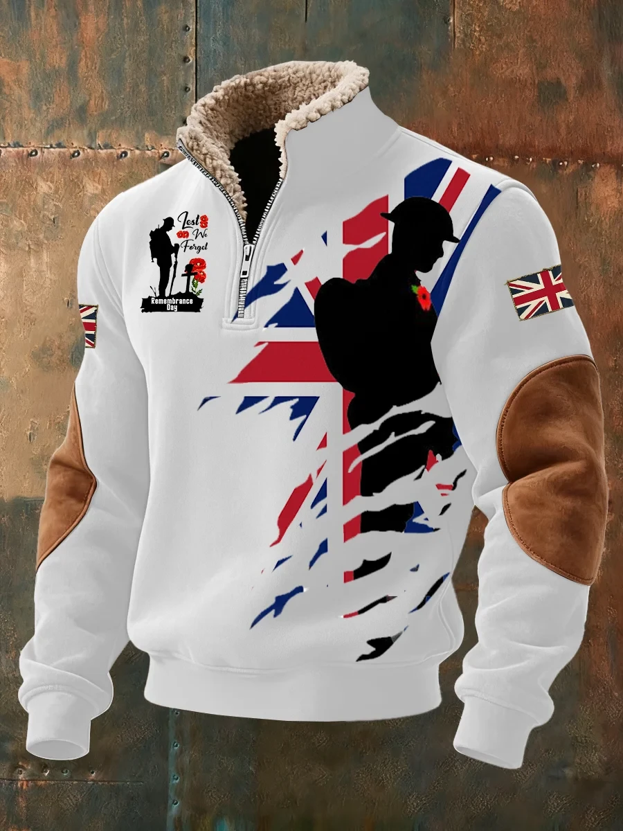 Remembrance Day Quarter Zip Sweatshirt Remember The Fallen Apparel Gift For Veterans - Foxy23shop