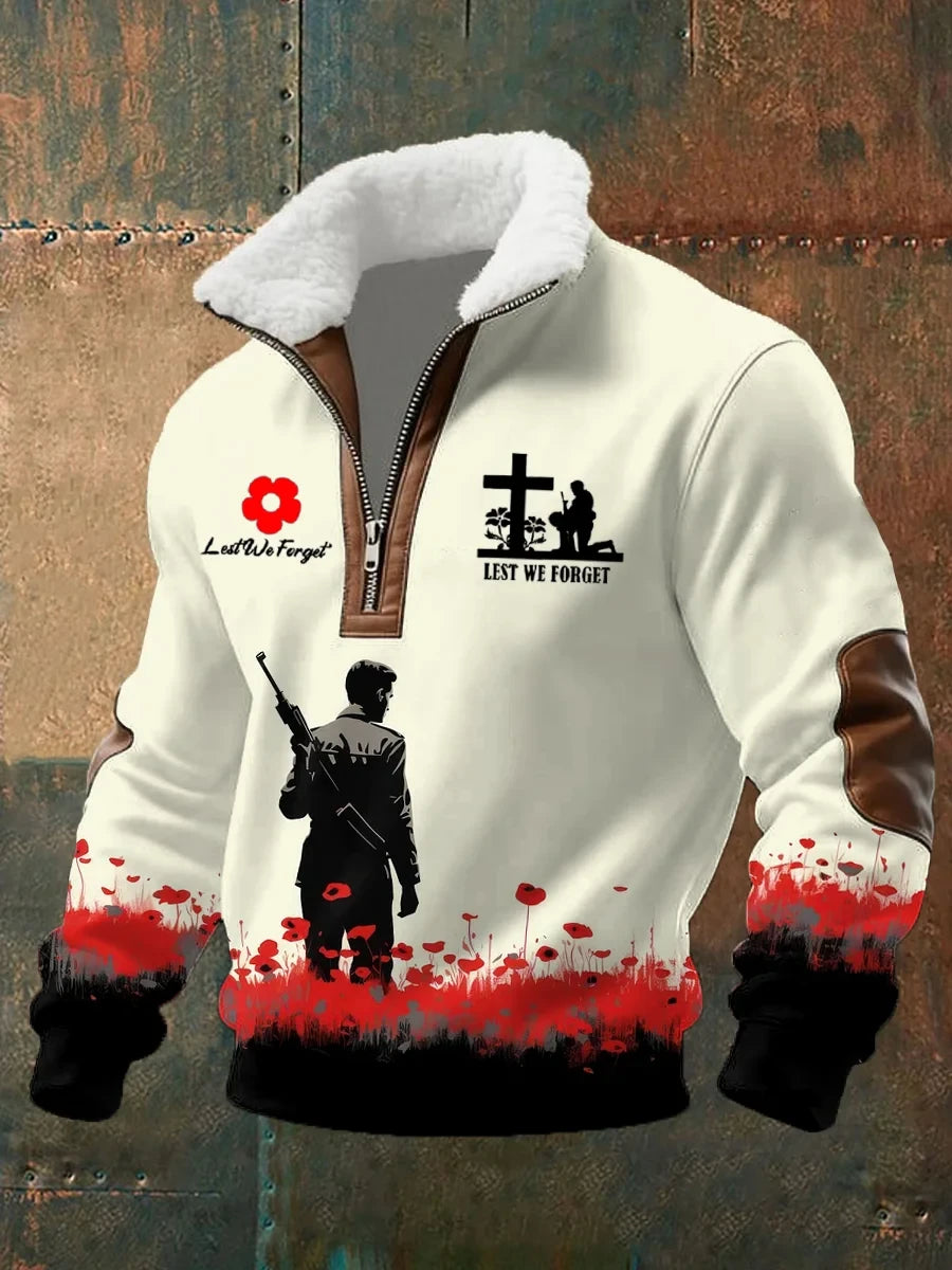 Lest We Forget Quarter Zip Sweatshirt Clothes Gift For Patriot Brothers - Foxy23shop
