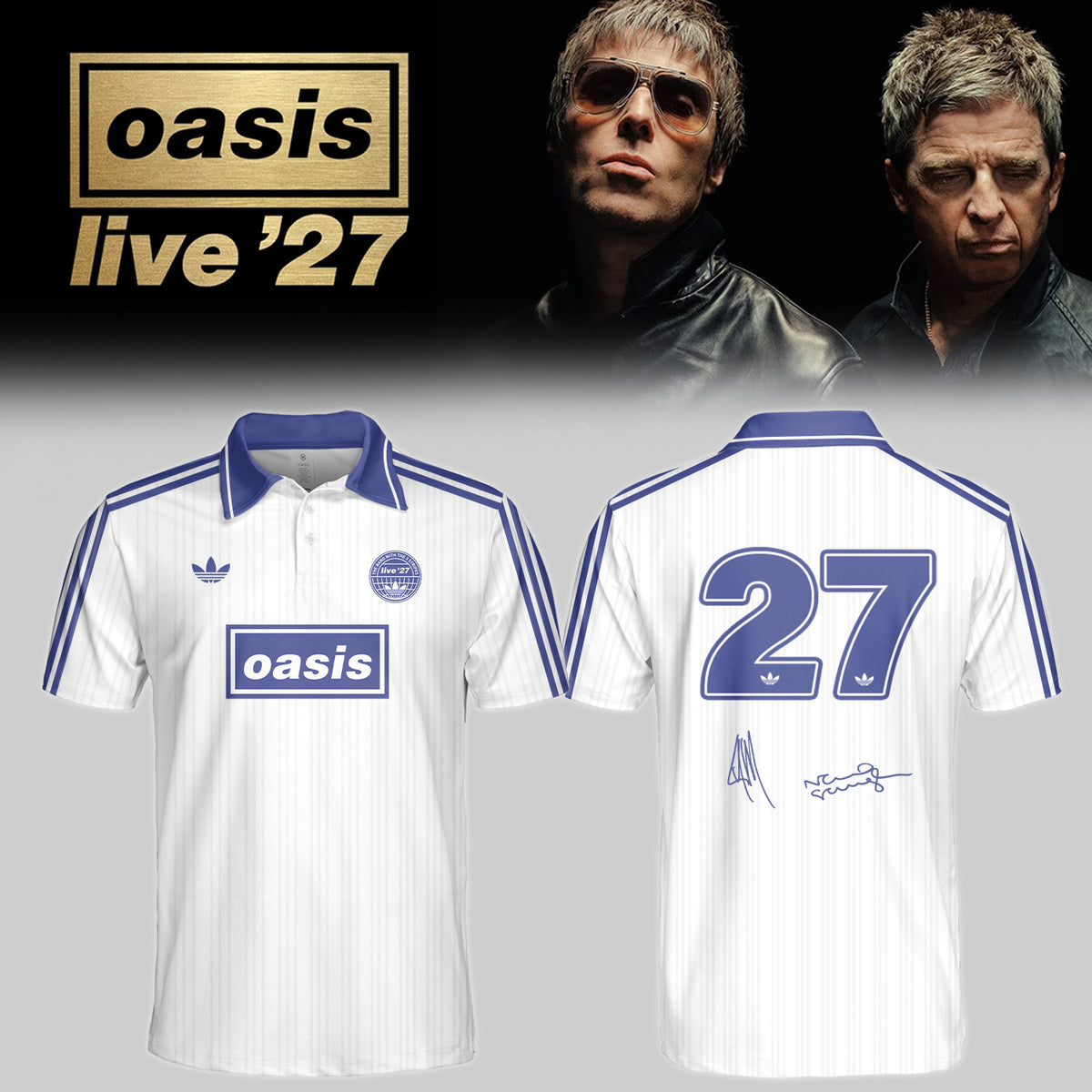 Oasis Store TZ Merch Oasis Live 27 World Tour Signature Polo Shirt Gifts Idea For Fan - Foxy23shop