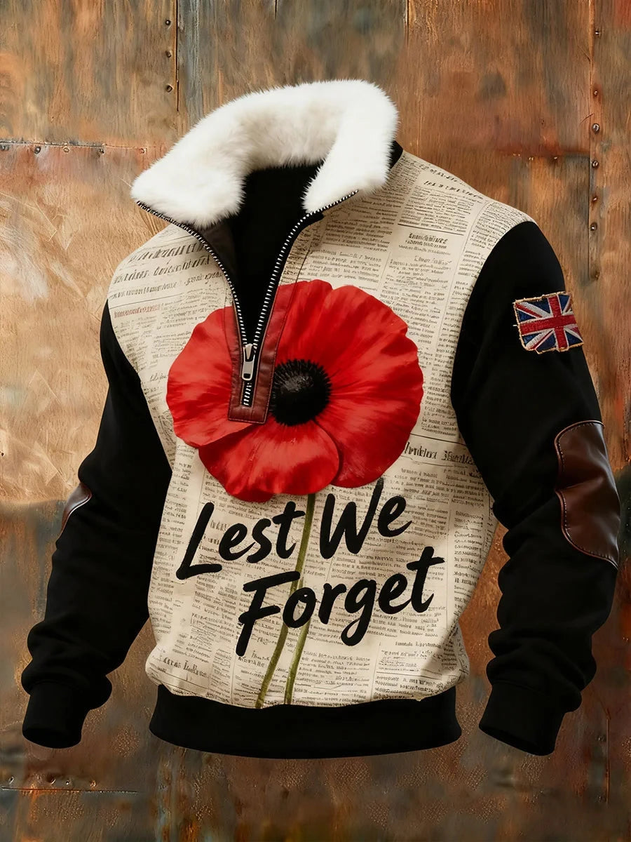 Lest We Forget Quarter Zip Sweatshirt Remember The Fallen Apparel Gift For Patriotic - Foxy23shop