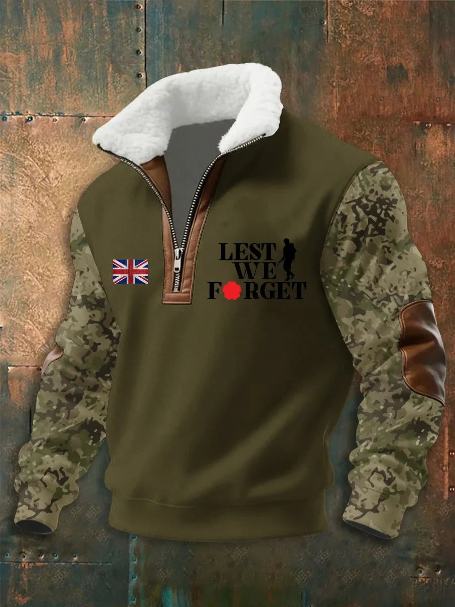 Lest We Forget Quarter Zip Sweatshirt Veteran Clothing Gift For Friends - Foxy23shop