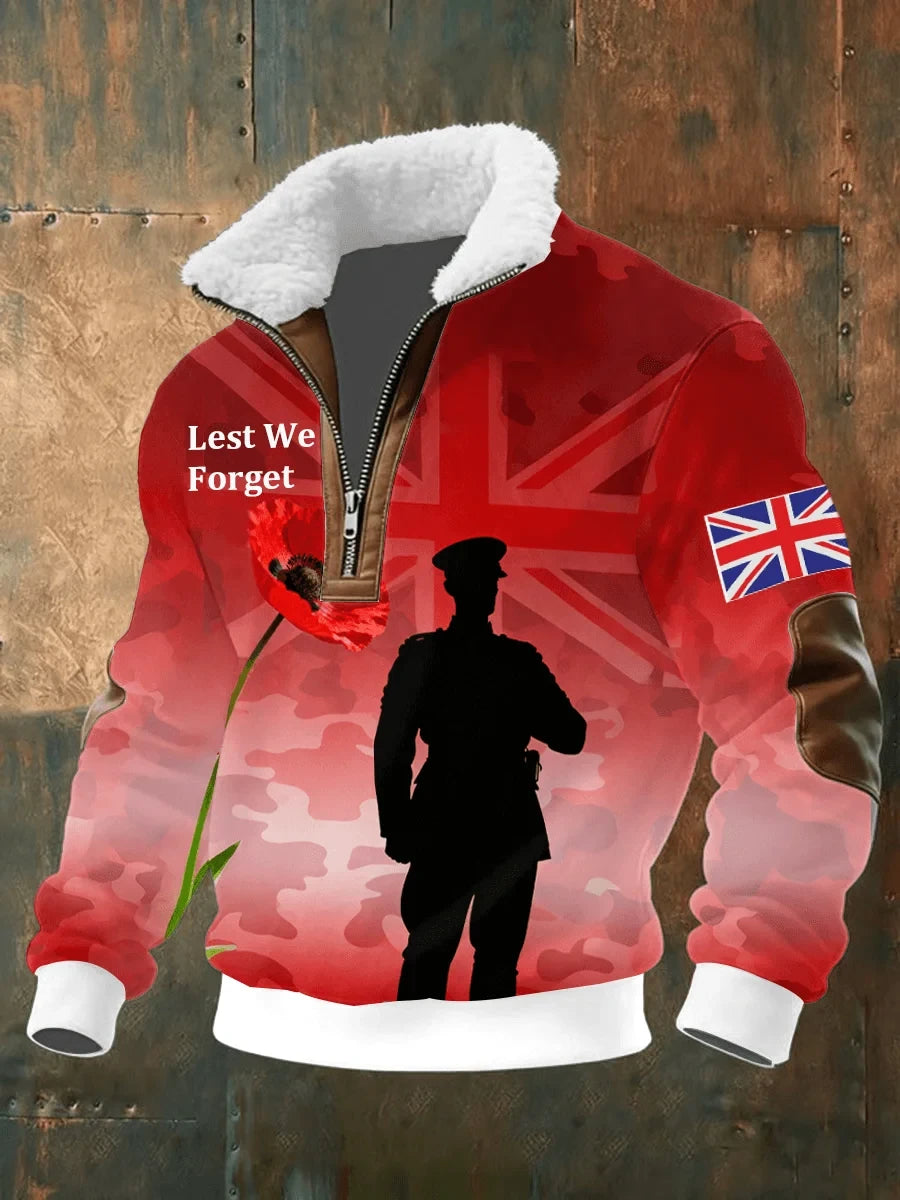 Lest We Forget Quarter Zip Sweatshirt Veteran Memorial Shirt Gift For Patriot Husbands - Foxy23shop