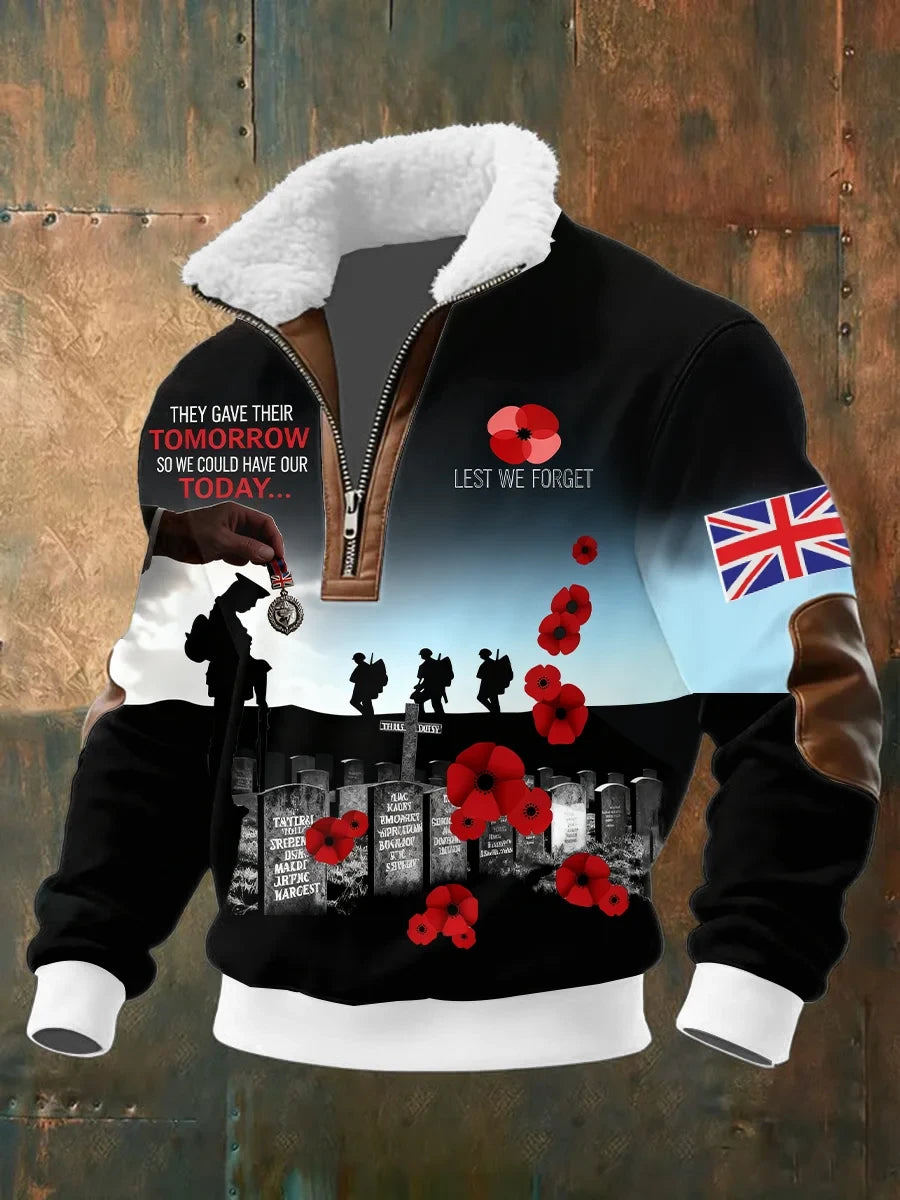 Lest We Forget Quarter Zip Sweatshirt Veteran Pride Apparel Gift For Veterans - Foxy23shop