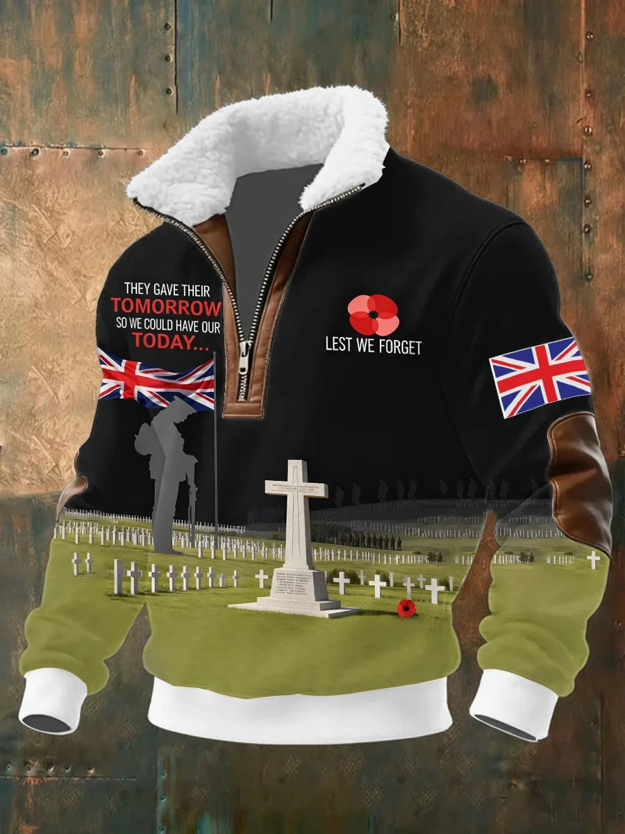 Lest We Forget Quarter Zip Sweatshirt Veteran Pride Shirt Gift For Military Friends - Foxy23shop