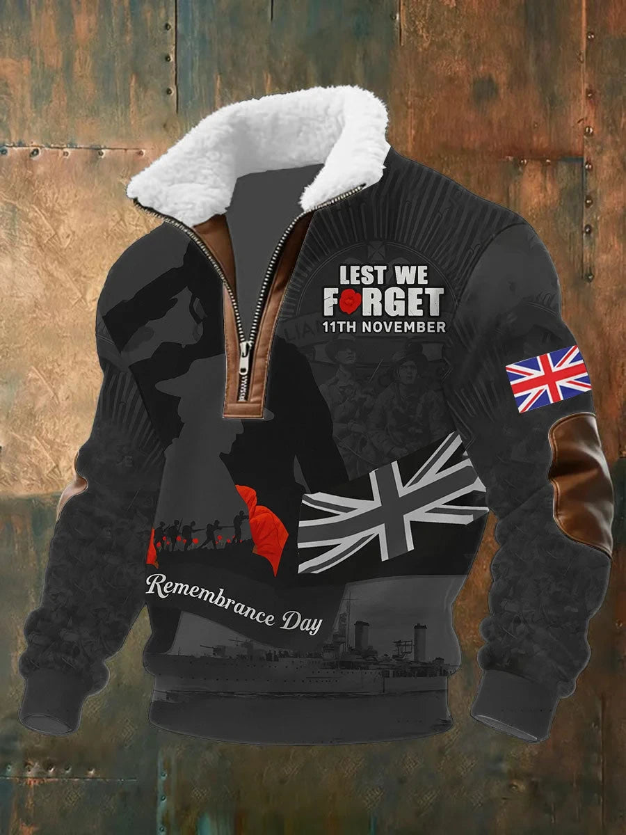 Lest We Forget Quarter Zip Sweatshirt Their Sacrifice Apparel Gift For Military Fathers - Foxy23shop