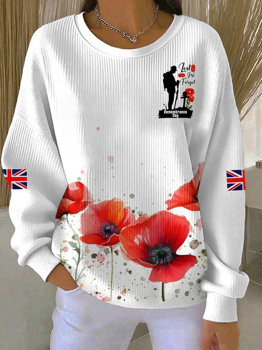 Lest We Forget Sweatshirt Honor Fallen Soldiers Clothing Gift For Moms - Foxy23shop