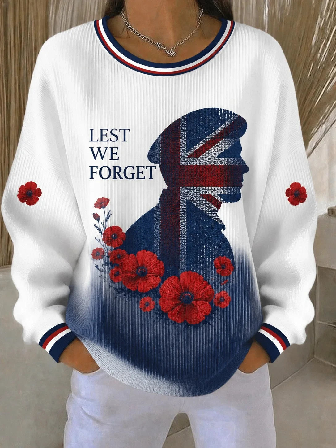 Lest We Forget Sweatshirt Veteran Remembrance Memorial Apparel Gift For Moms - Foxy23shop