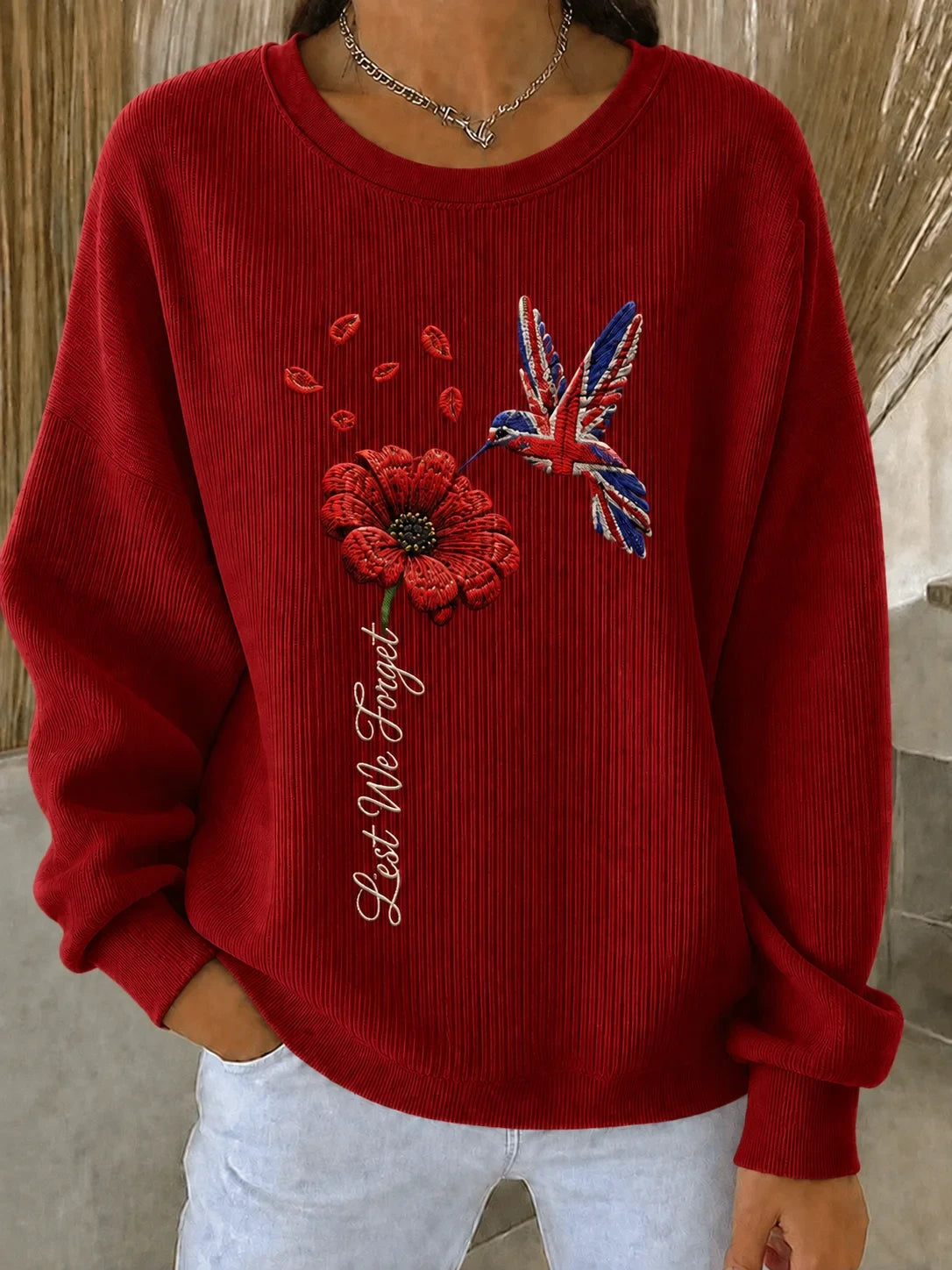 Lest We Forget Sweatshirt Veteran Honor Memorial Apparel Gift For Moms - Foxy23shop