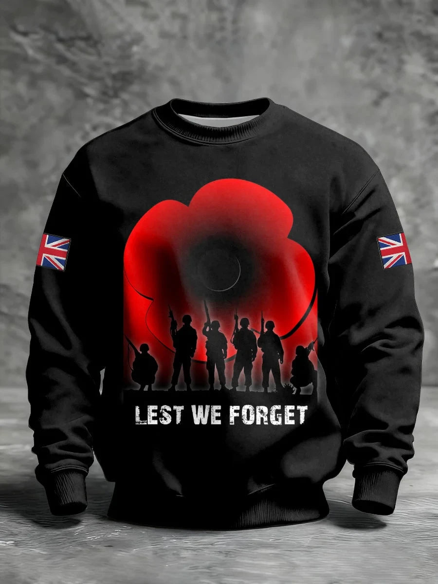 Lest We Forget Sweatshirt Honor And Remember Shirt Gift For Military Dads - Foxy23shop