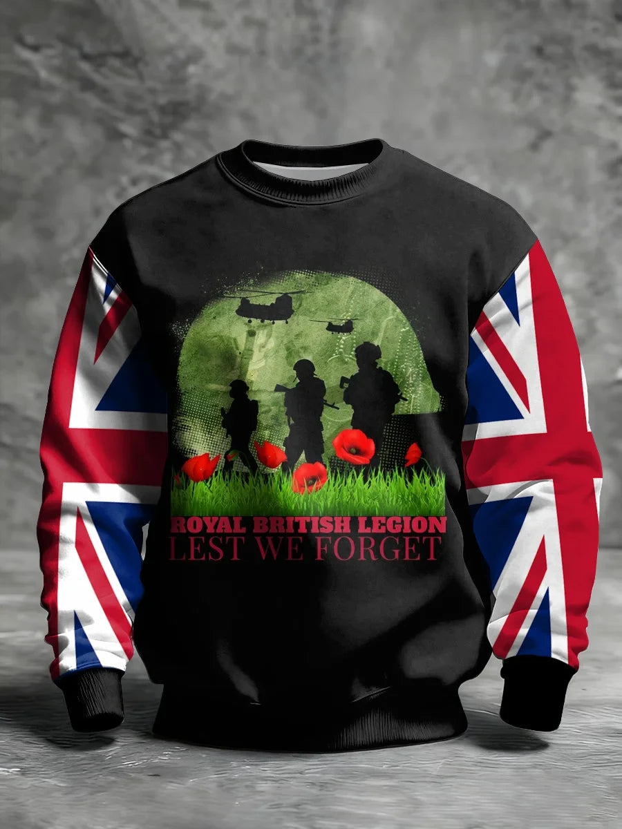 Lest We Forget Sweatshirt Lest We Forget Veteran Apparel Gift For Fathers - Foxy23shop