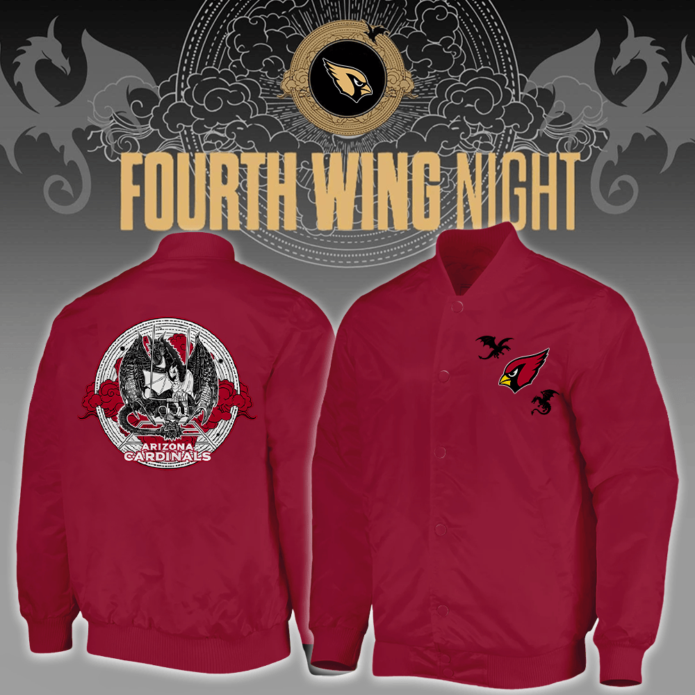 Arizona Cardinals Merch 2026 NFL x Fourth Wing Night Jacket Best Gifts For Football Fan - Foxy23shop