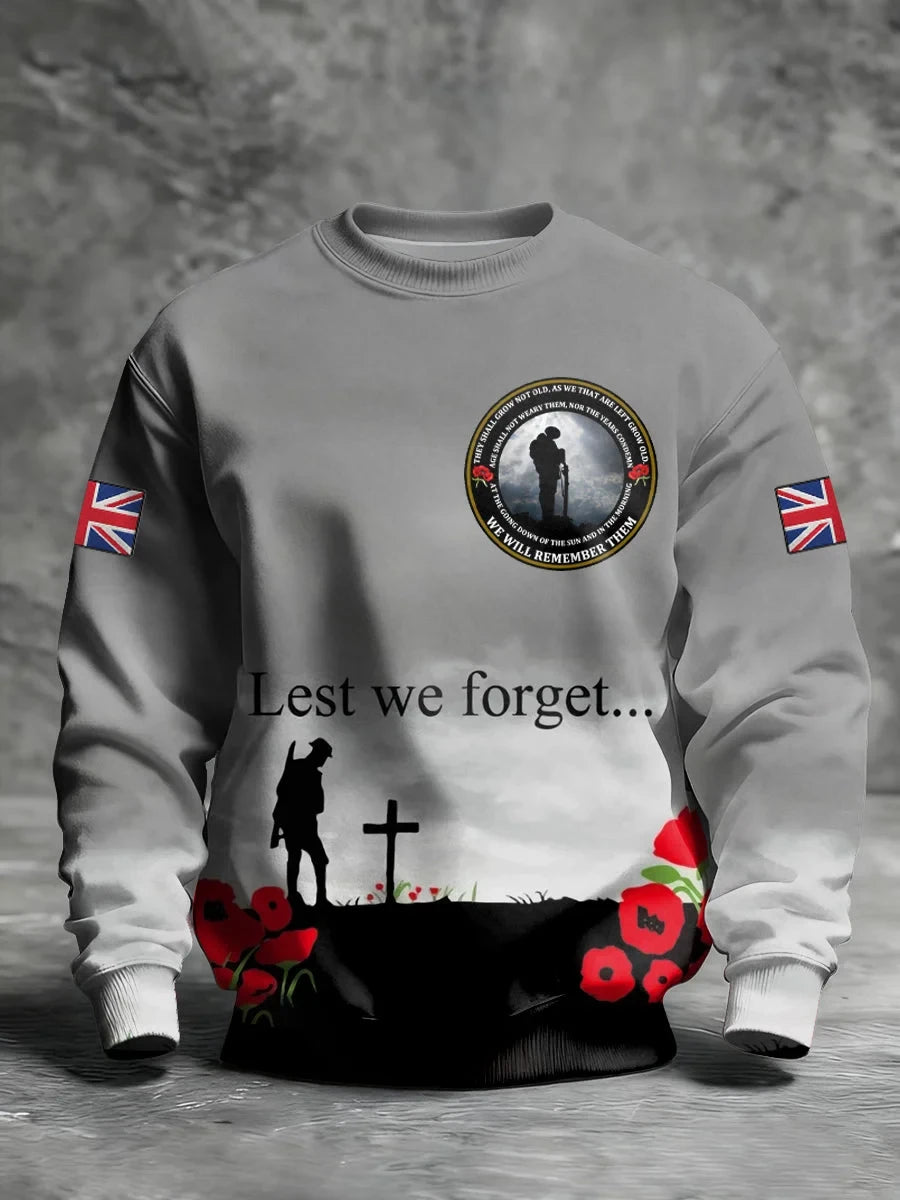 Lest We Forget Sweatshirt Memorial Tribute Apparel Gift For Military Brothers - Foxy23shop