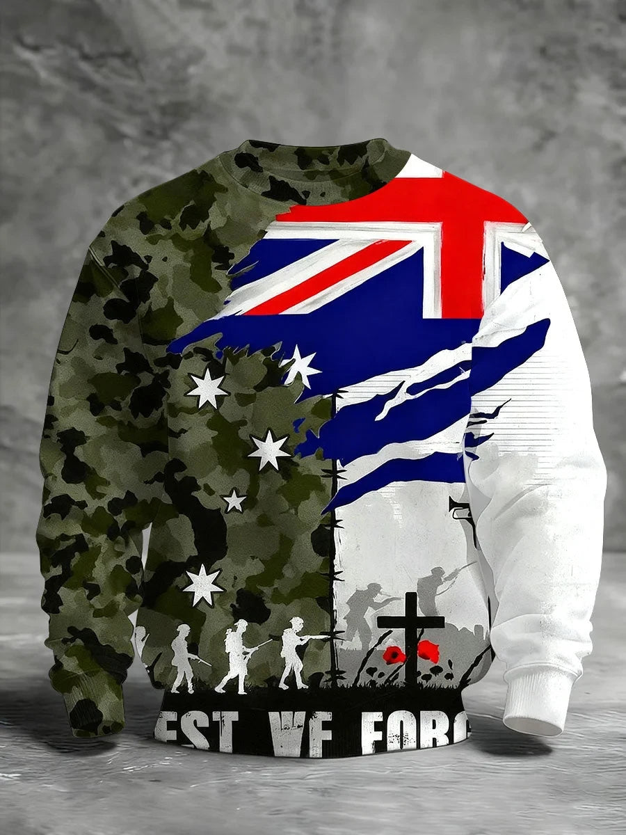 Lest We Forget Sweatshirt Honor And Remember Clothing Gift For Veterans - Foxy23shop